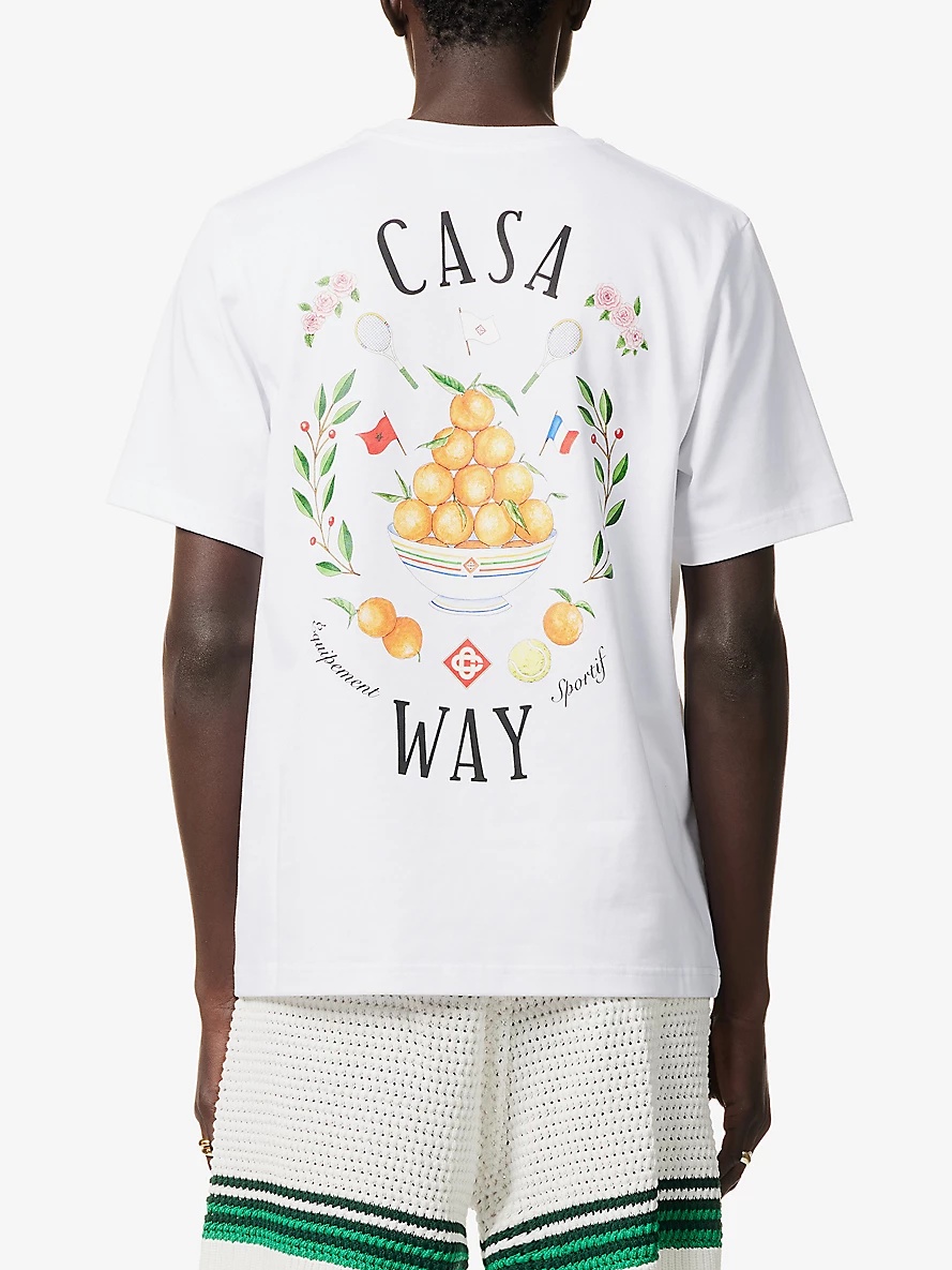 Casa Way brand-print organic-cotton T-shirt - 4