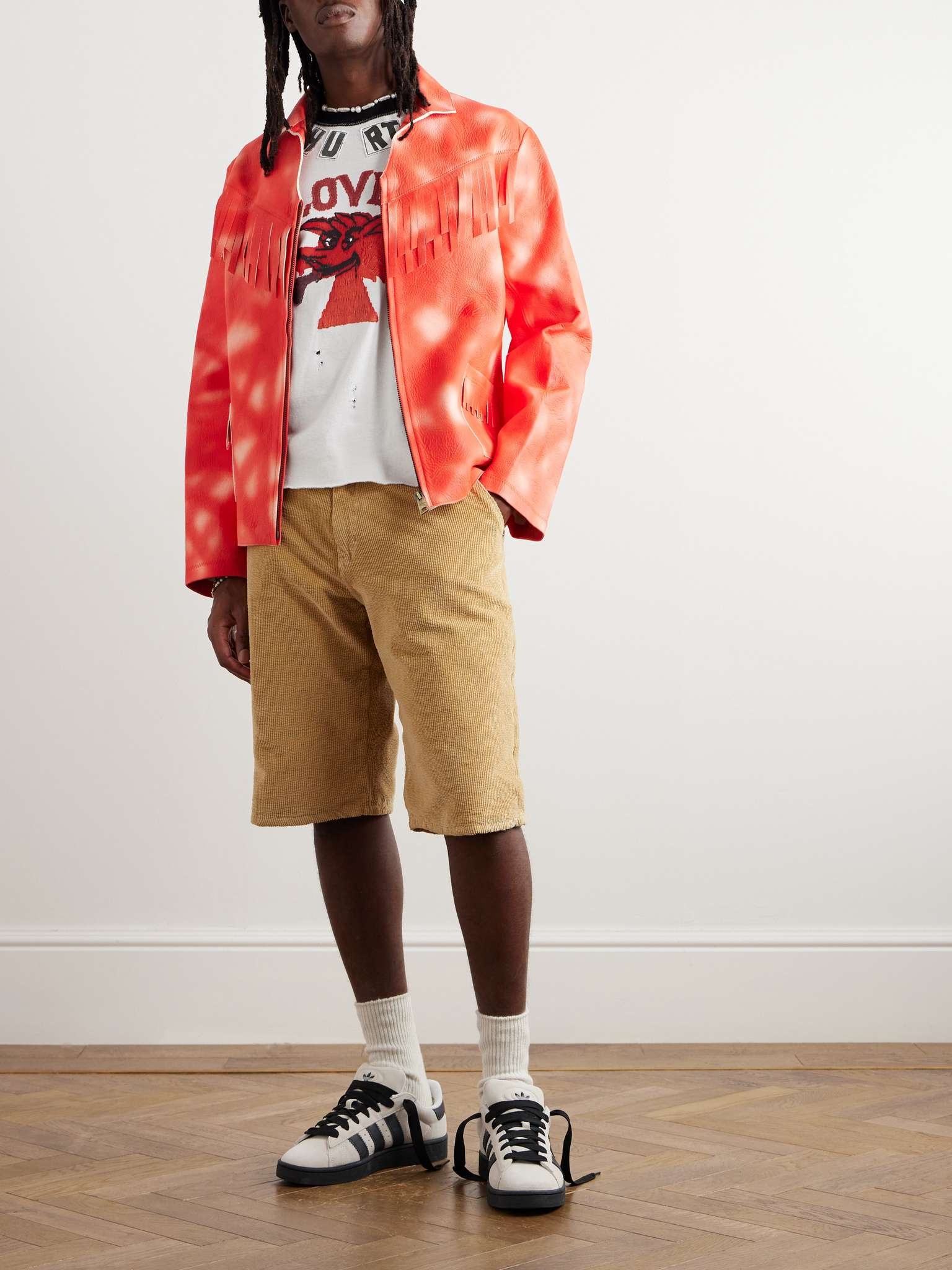 Slim-Fit Appliquéd Printed Cotton and Linen-Blend Jersey T-Shirt - 2