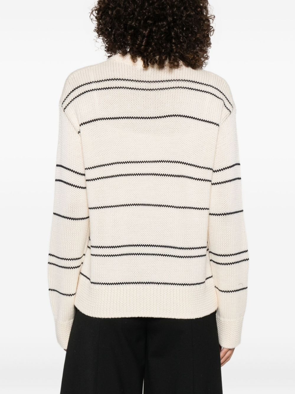 striped crew-neck sweater - 4