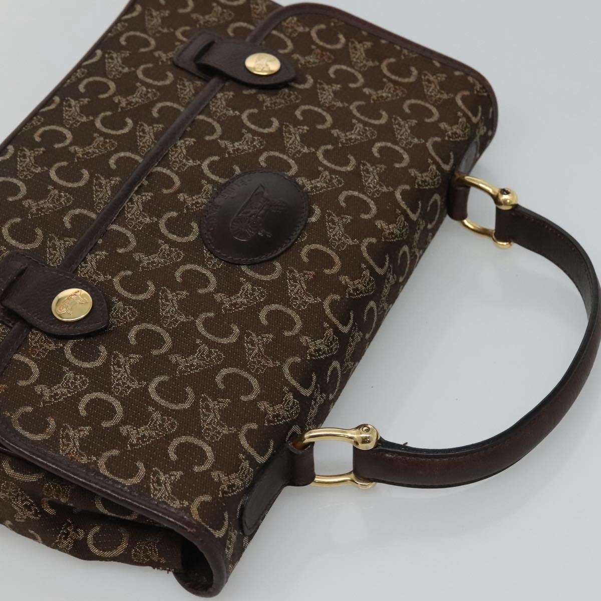 CELINE C Sulky Hand Bag Brown Gold - 6