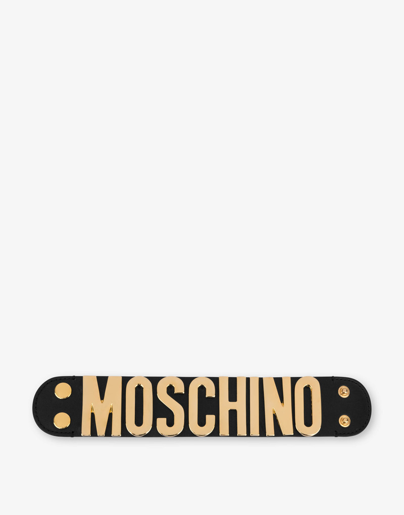 Moschino LOGO LETTERING CALFSKIN BRACELET outlook
