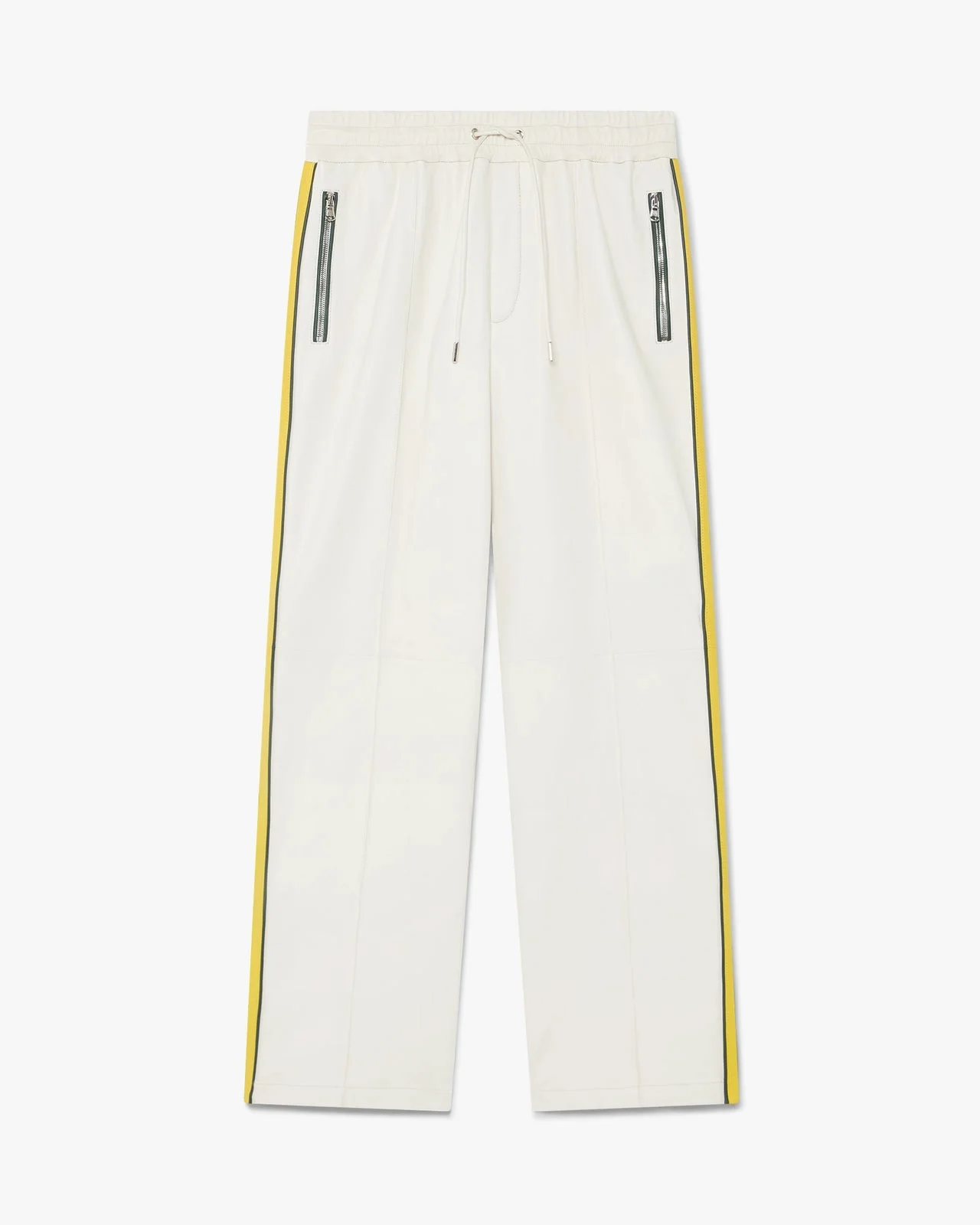 White Leather Trousers - 1