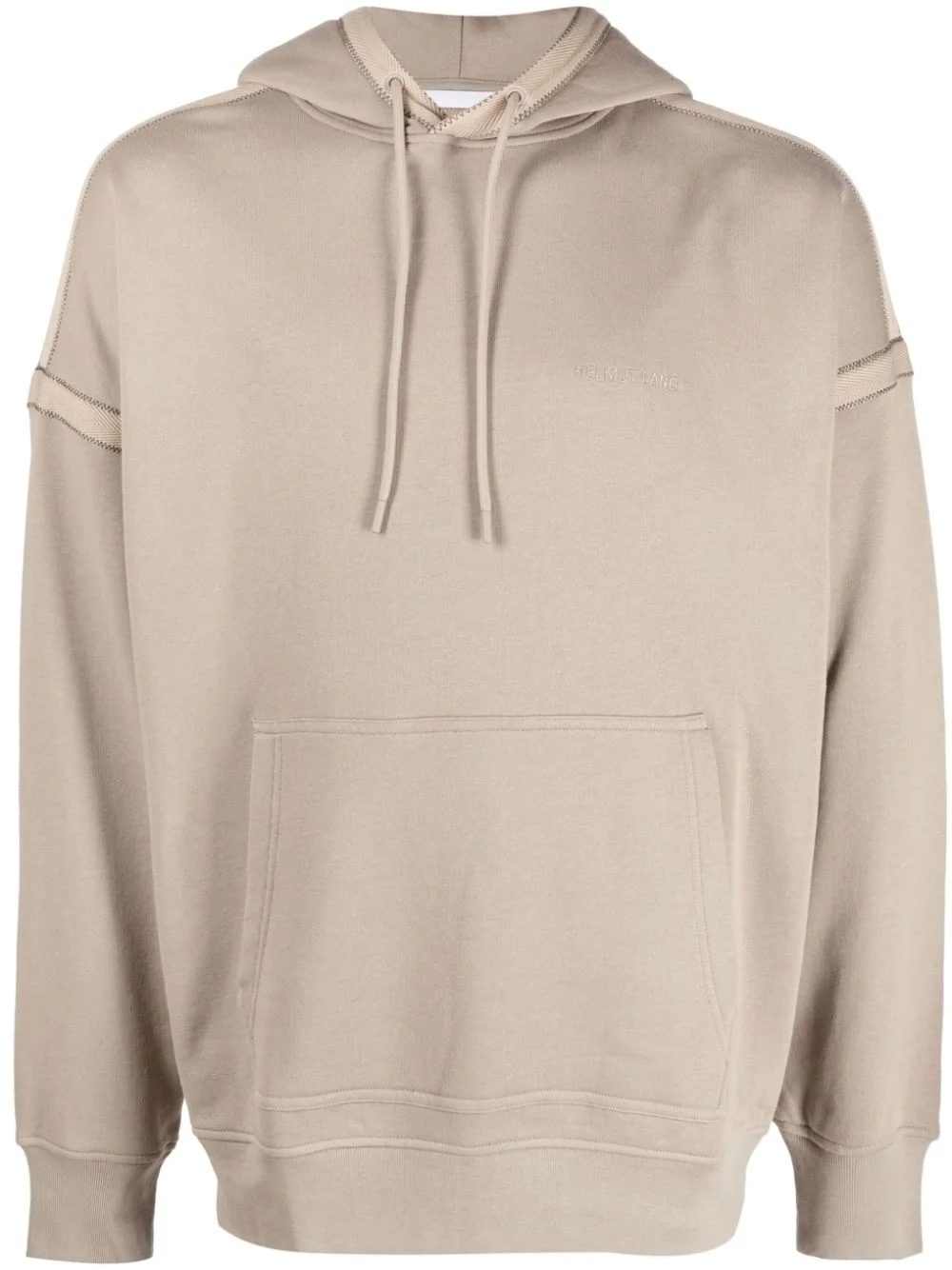 logo-embroidered cotton hoodie - 1