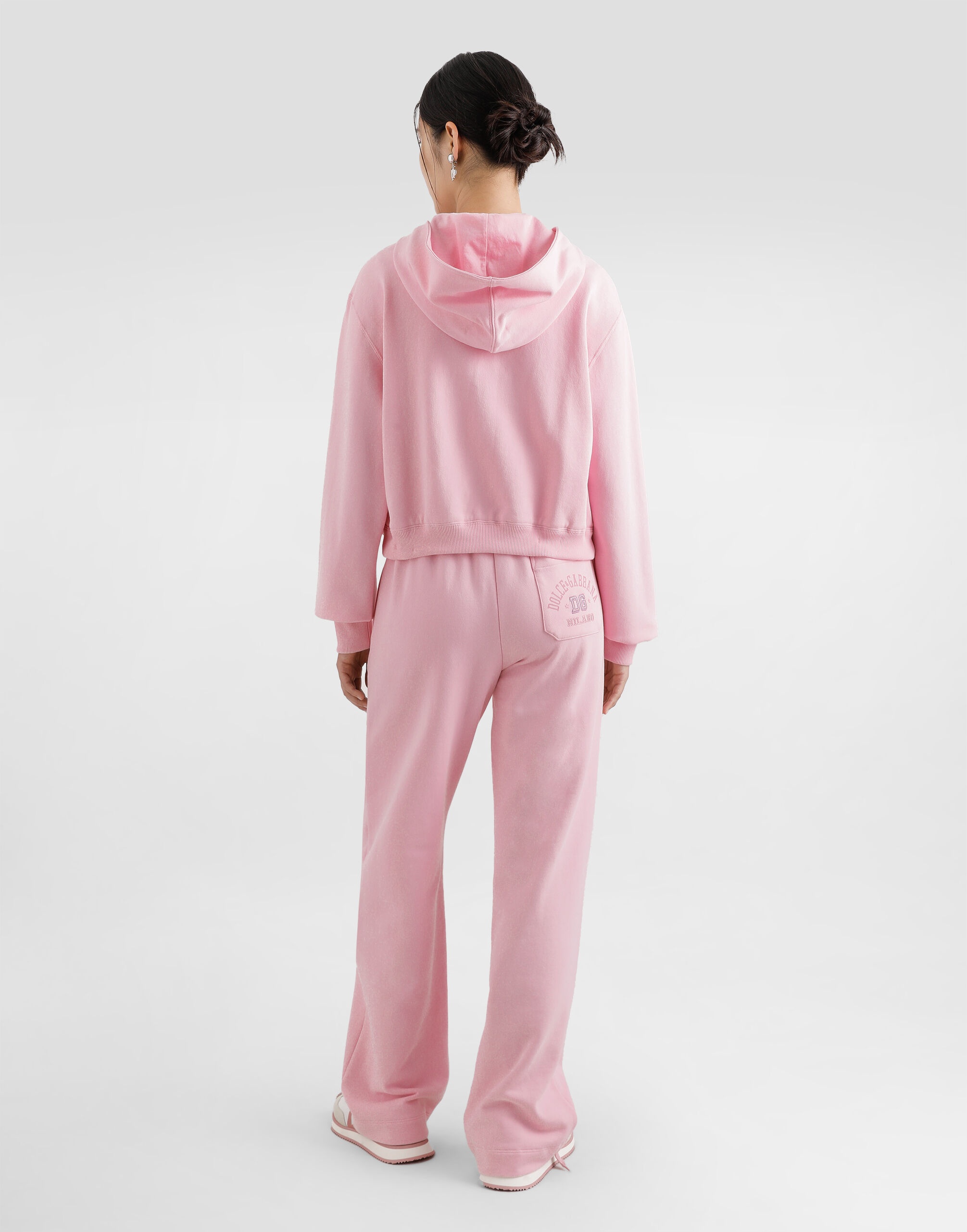 Jersey jogging pants with DG logo embroidery - 3