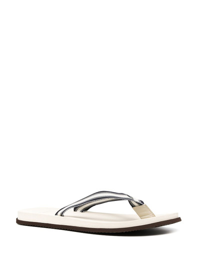 Brunello Cucinelli woven strap sandals outlook