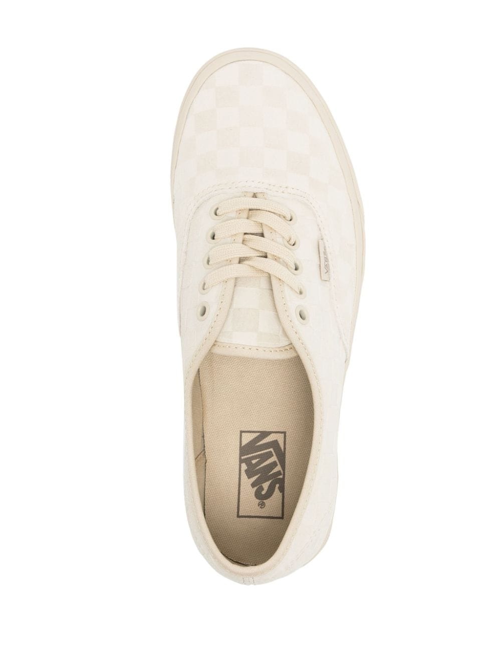 logo-patch check-pattern sneakers - 4