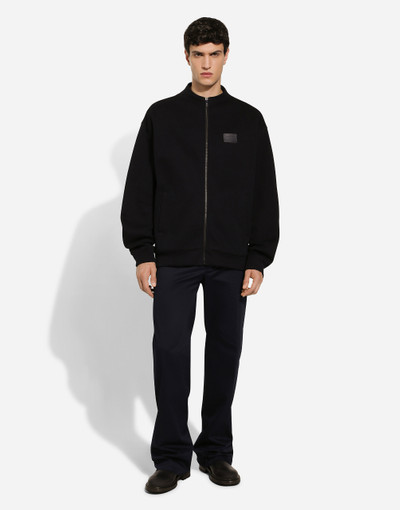 Dolce & Gabbana Zip-up sweatshirt with high neck and tag outlook