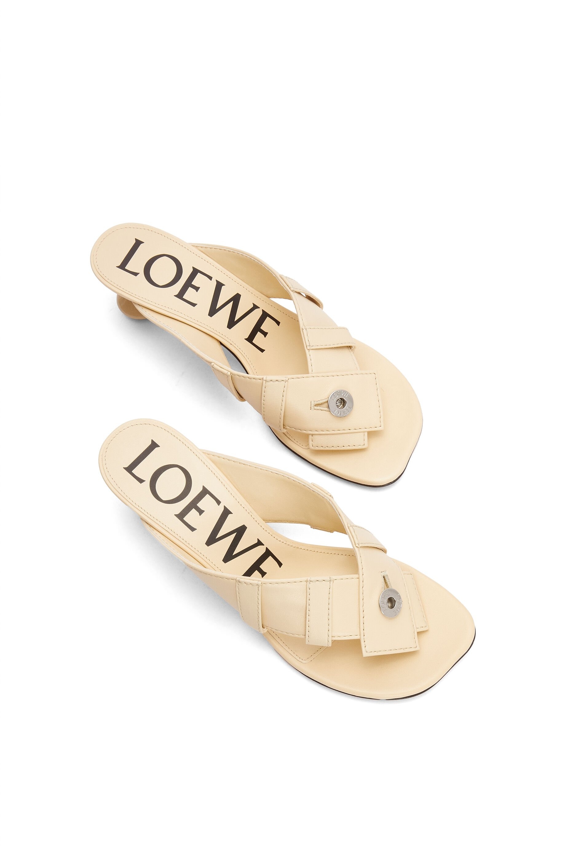 Toy Panta toe post heel sandal in lambskin - 3