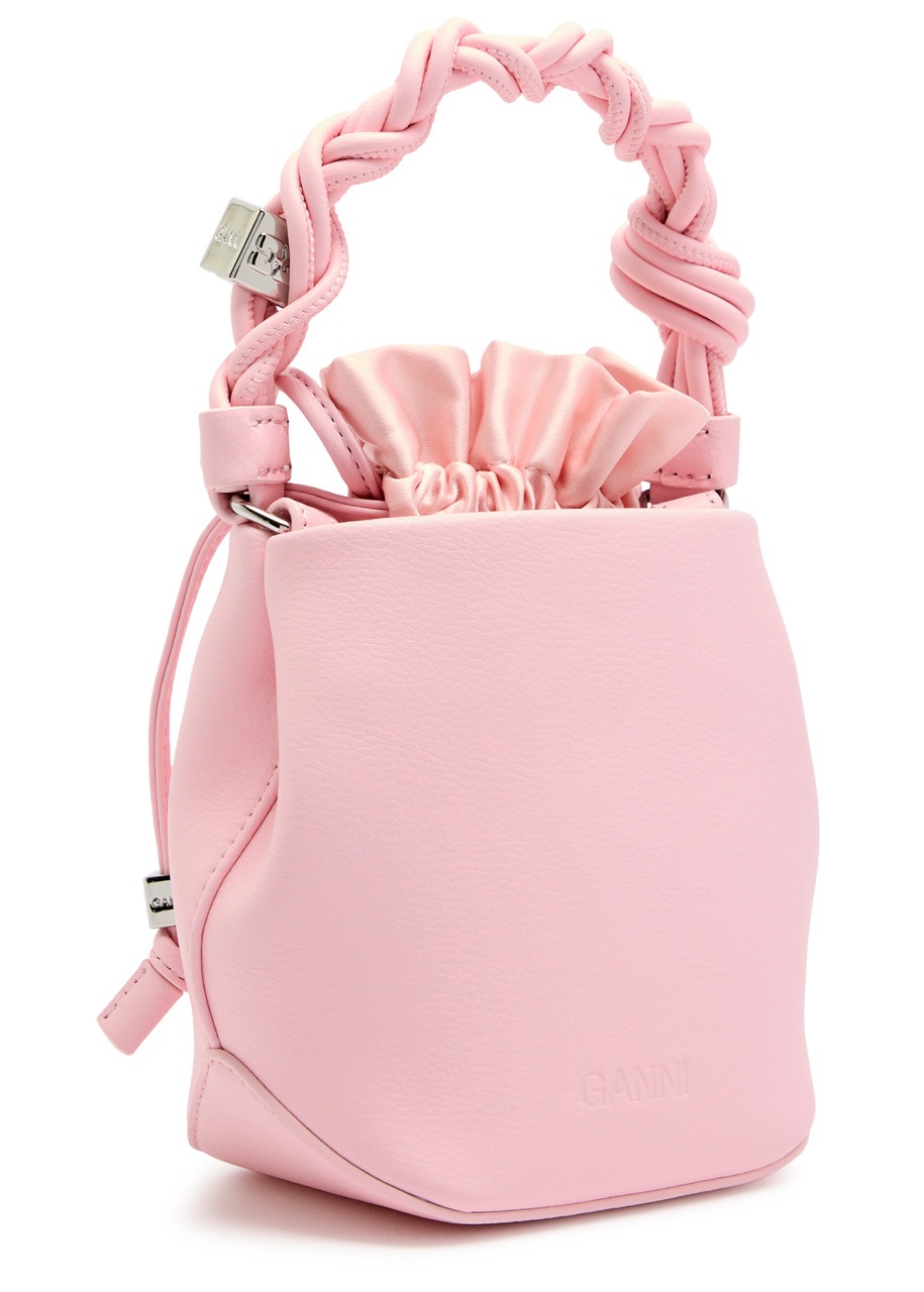Ganni Bou Mini Grained Leather Bucket bag - 2