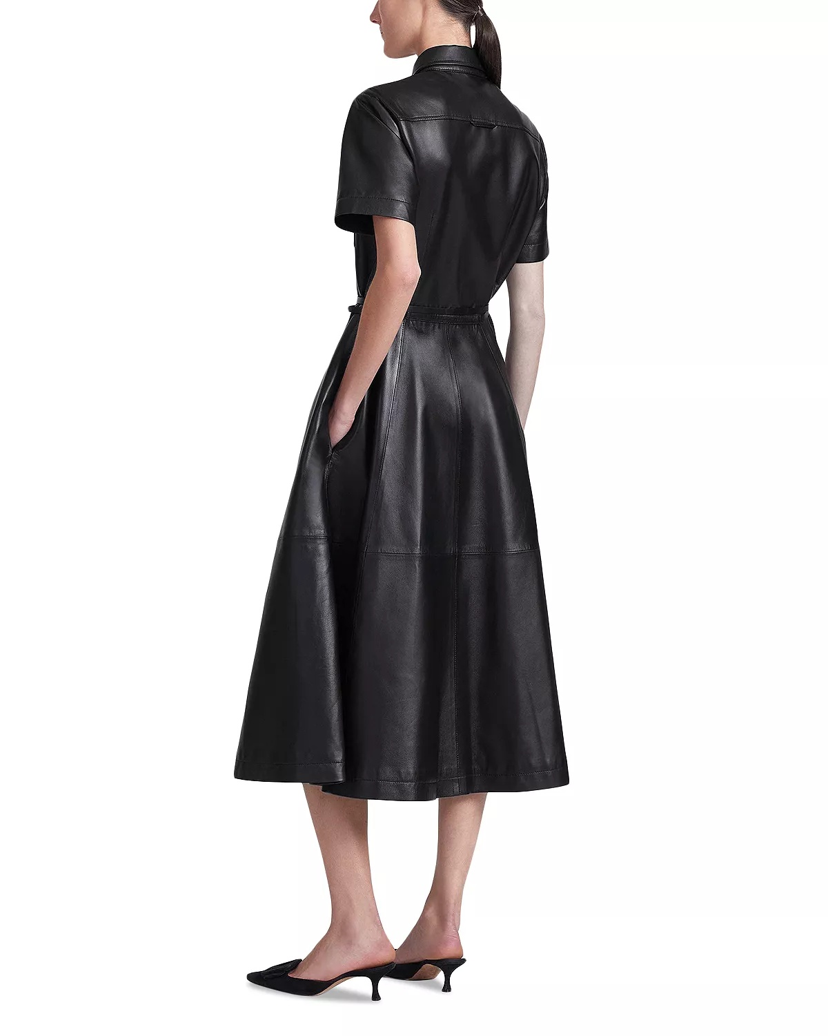Kiera Leather Shirtdress - 4