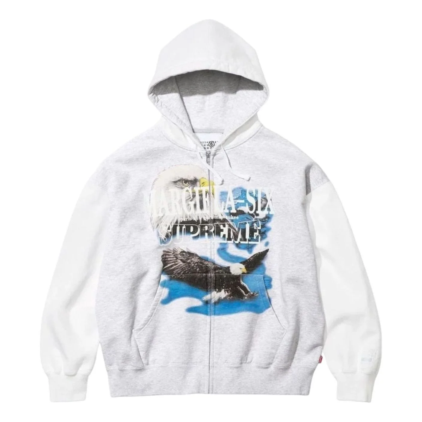Supreme x MM6 Maison Margiela Eagle Zip Up Hooded Sweatshirt 'White' SUP-SS26-101-WHT - 1