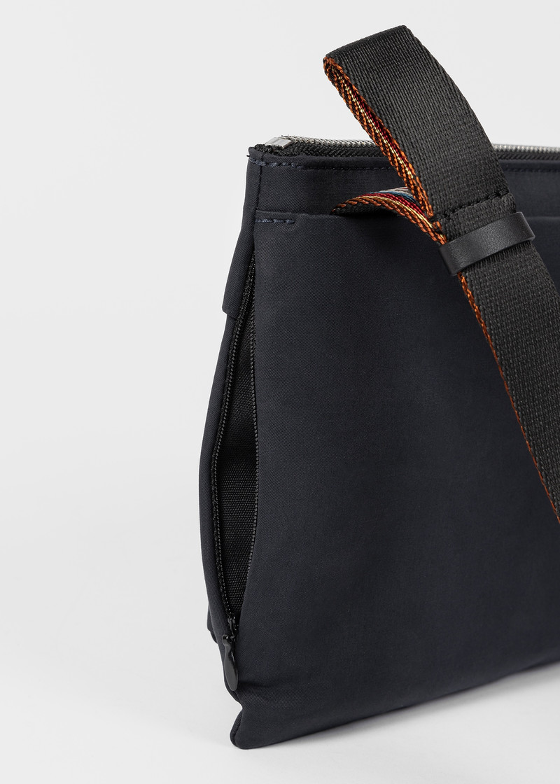 Navy Cotton-Blend Canvas Cross-Body Bag 4