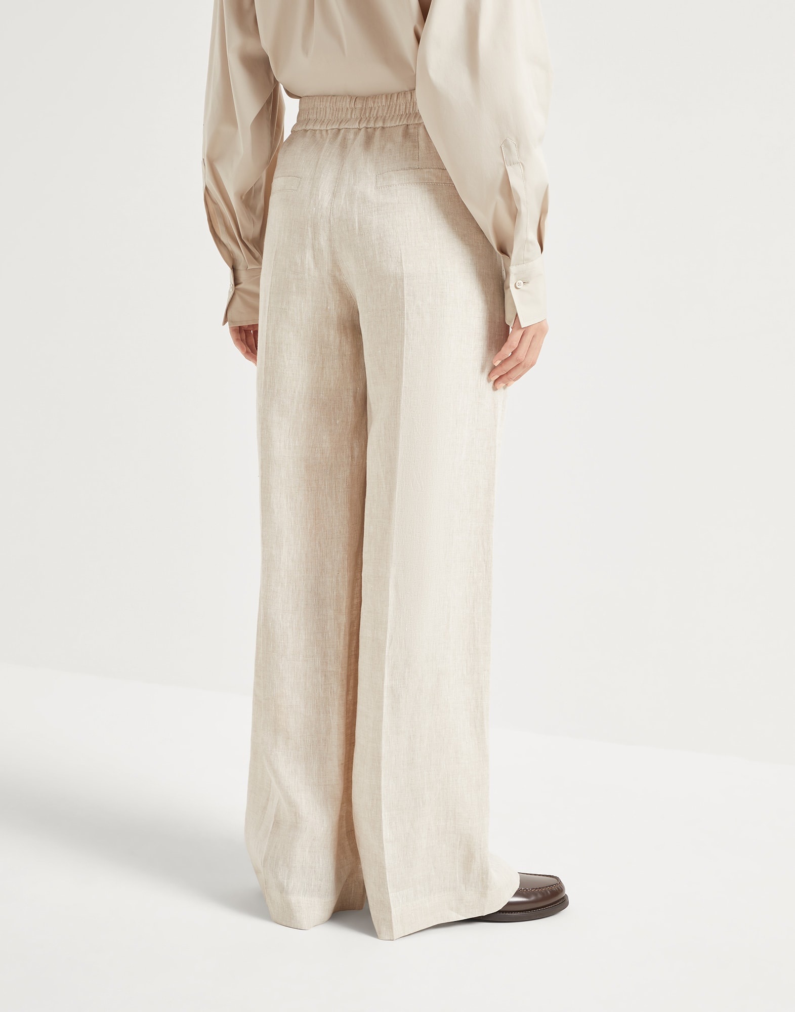 Linen loose track trousers - 2