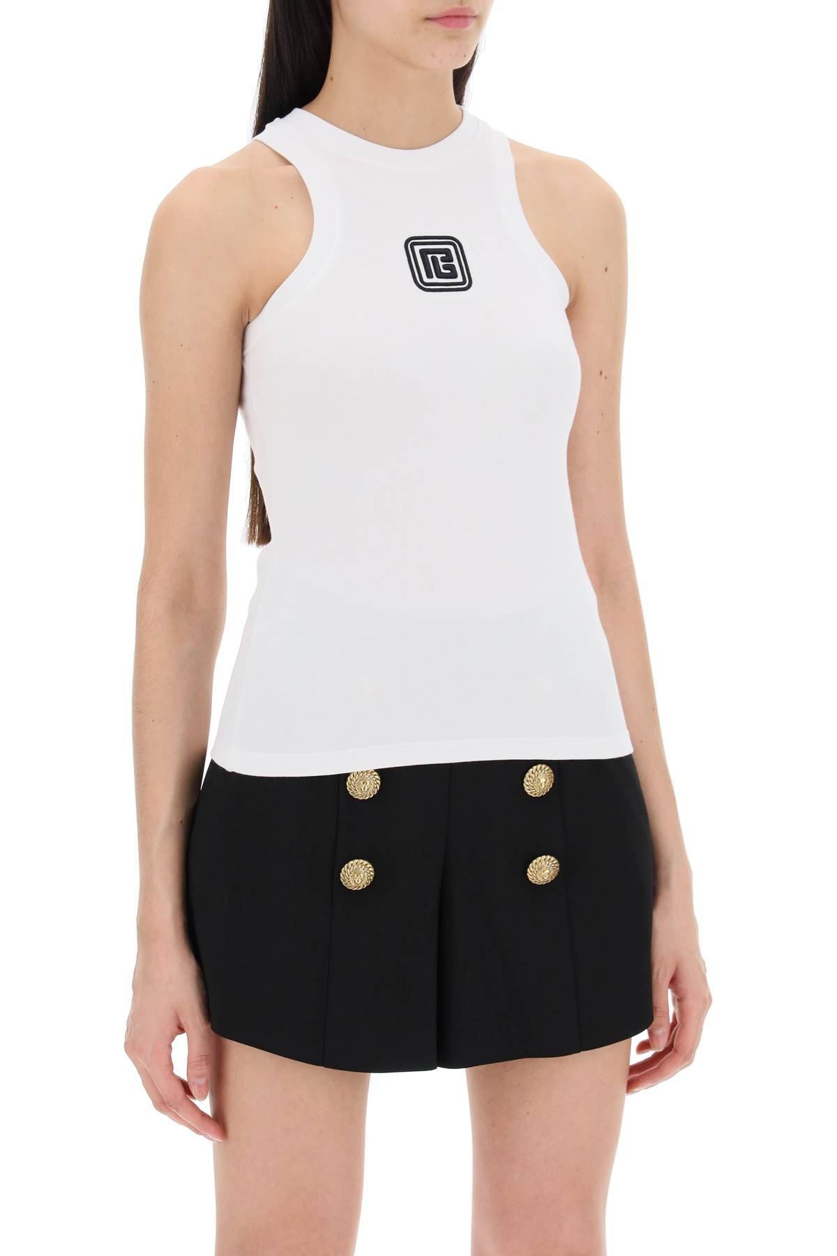 Balmain Sleeveless Top With Pb - 3