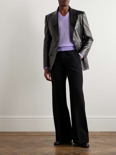 TOM FORD Slim-Fit Leather Blazer outlook
