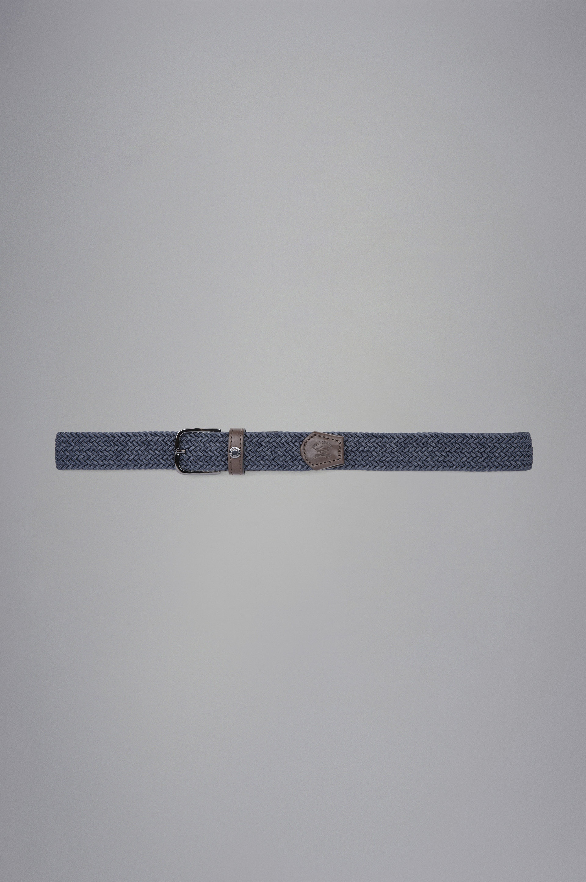 LEATHER TRIMMED WOVEN ELASTIC BELT - 3