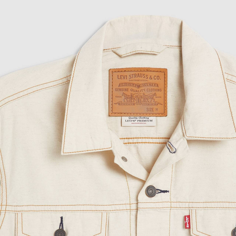 COTTON LINEN TRUCKER JACKET 7