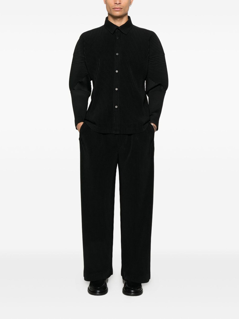 ISSEY MIYAKE plissé buttoned shirt outlook
