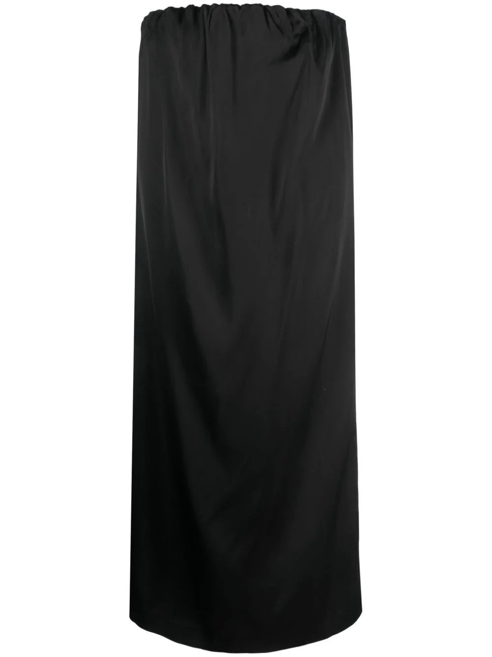 Siple strapless satin midi dress - 1