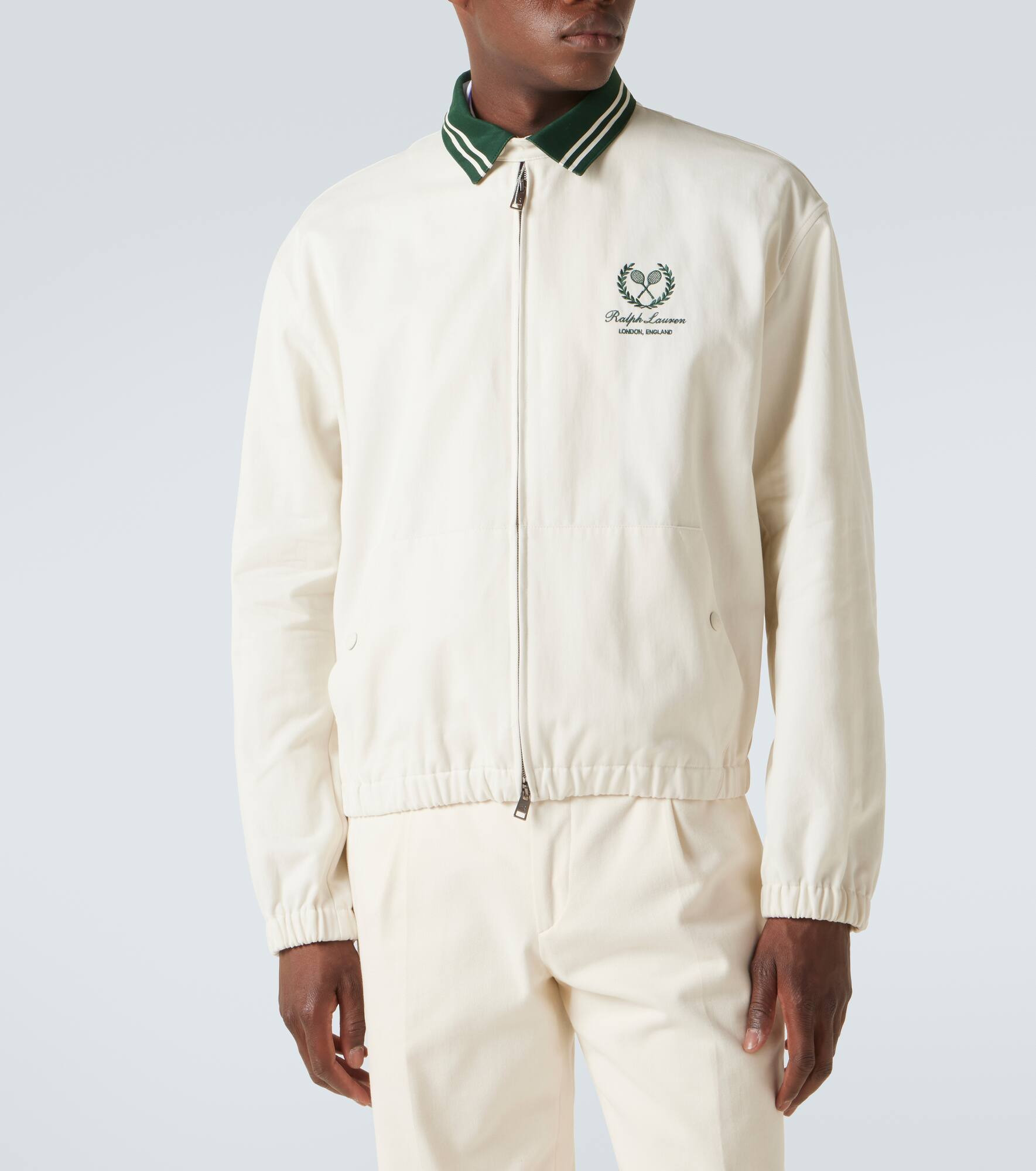 Cotton and cashmere bomber jacket - 3