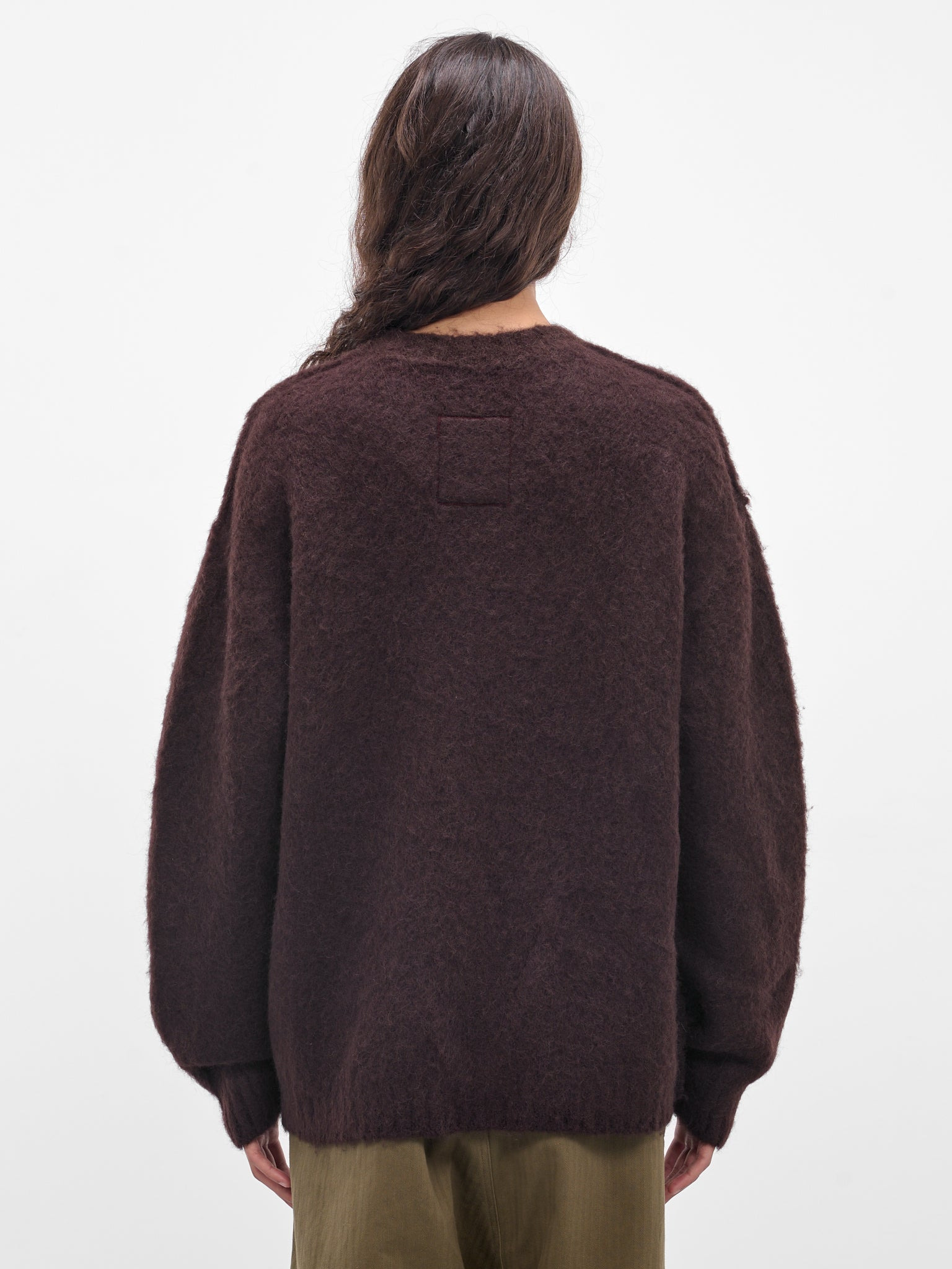 Brown Alpaca-Wool Knit Sweater - 3