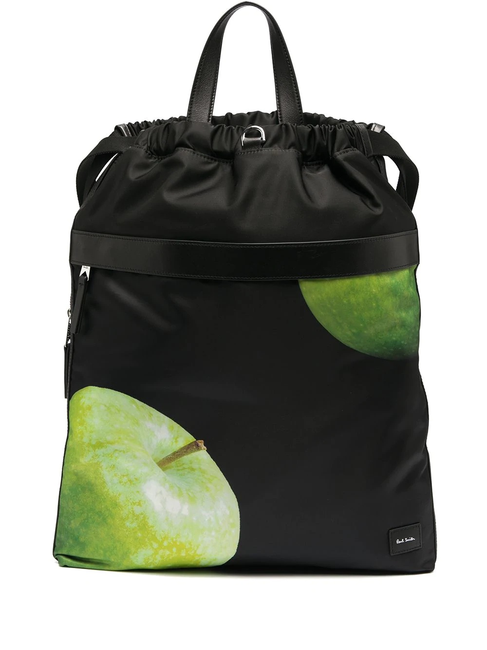 Green Apple-print drawstring backpack - 1