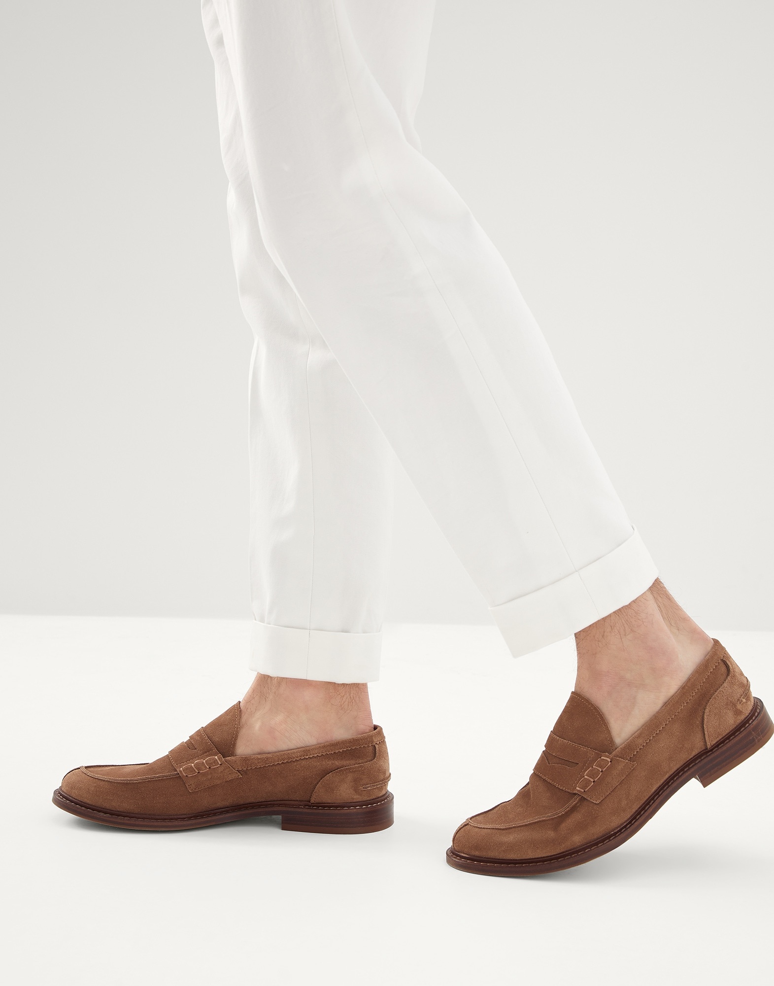 Suede unlined penny loafers - 5