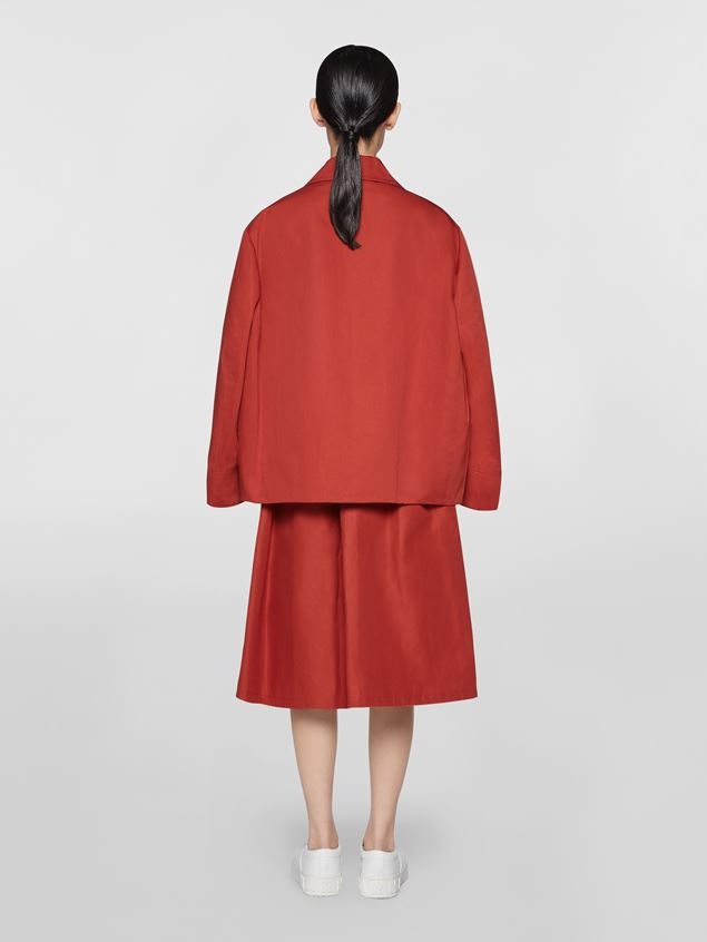 EGG-SHAPED COTTON DRILL JACKET WITH PRINTED LINING - 3