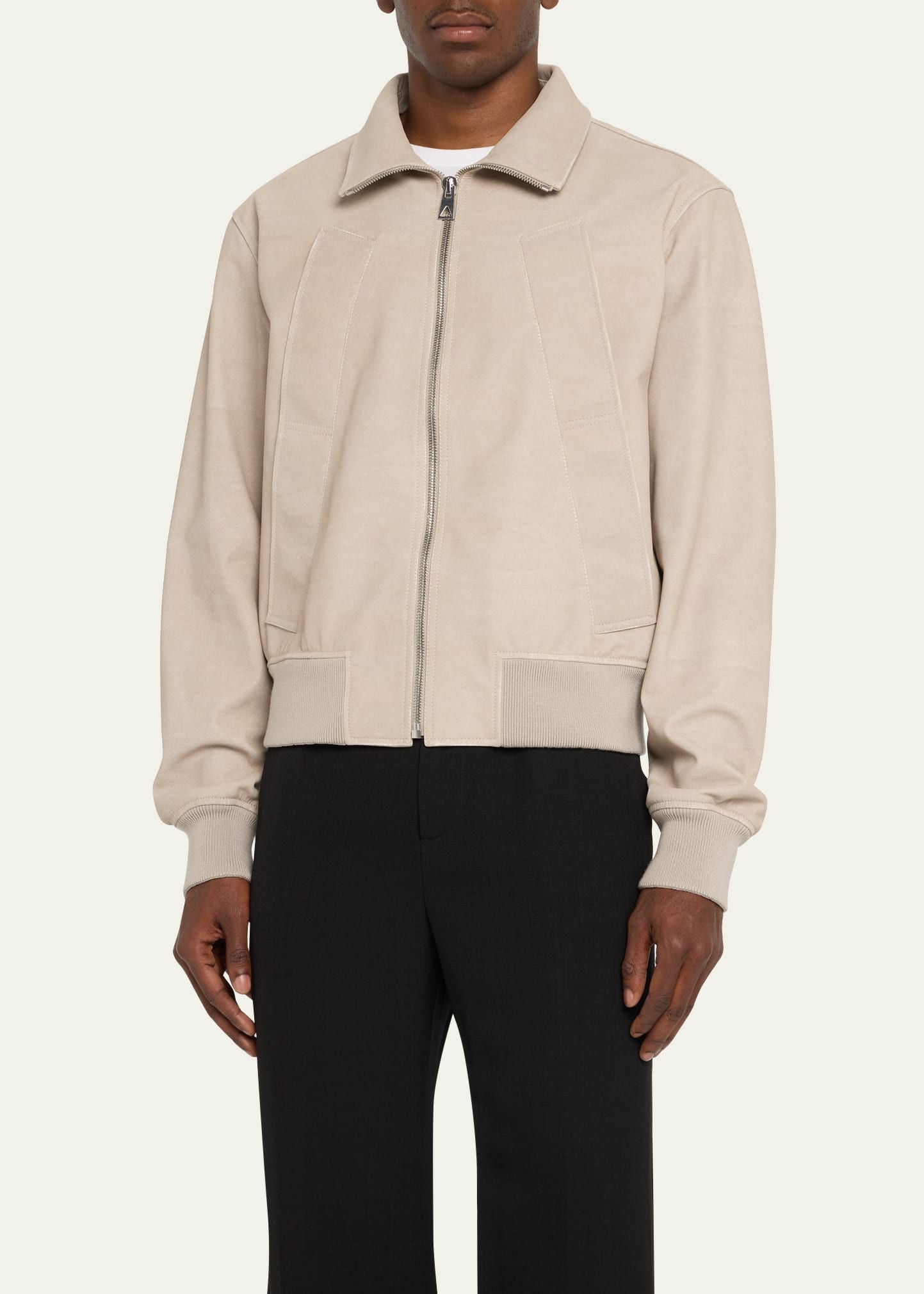 Men's Printed Nubuck Blouson Jacket - 4