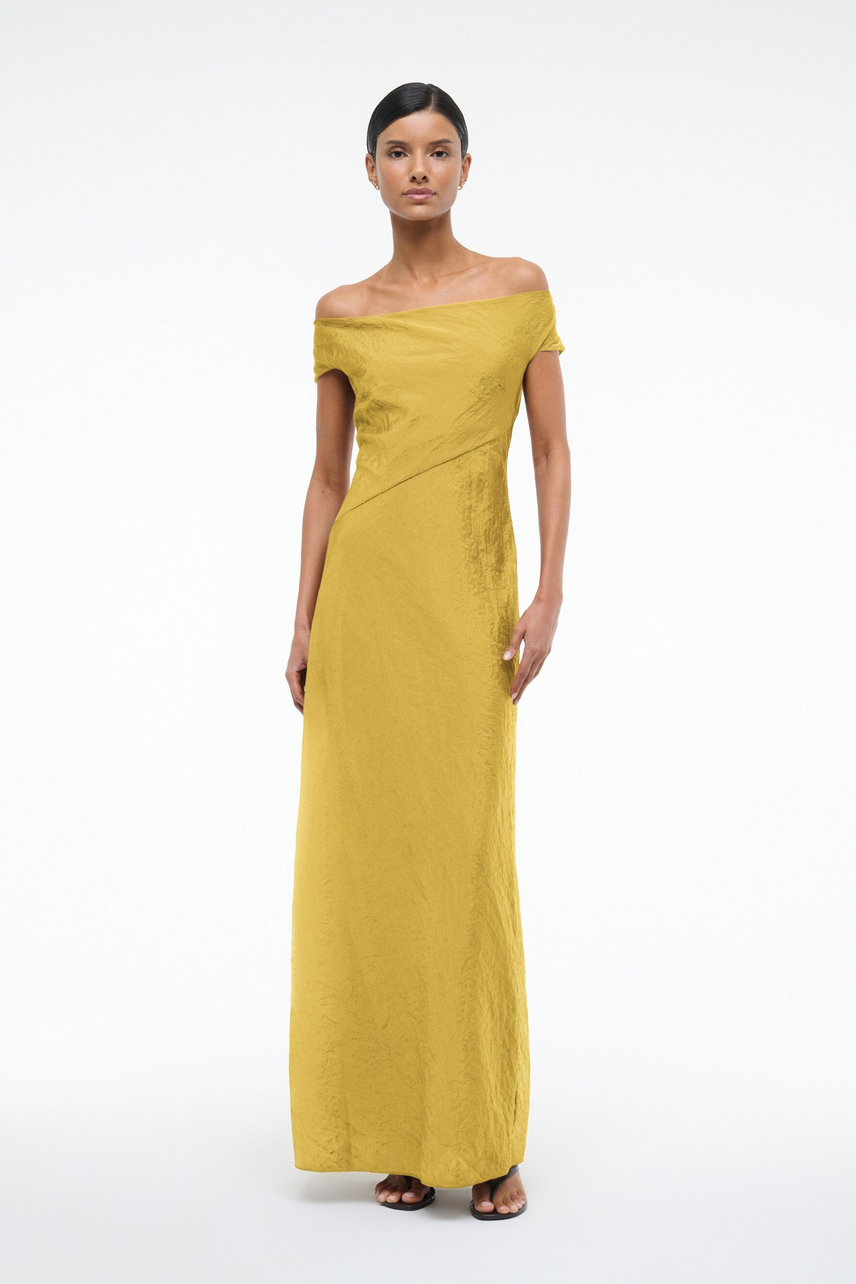 STAUD CHEYENNE DRESS CHARTREUSE - 2