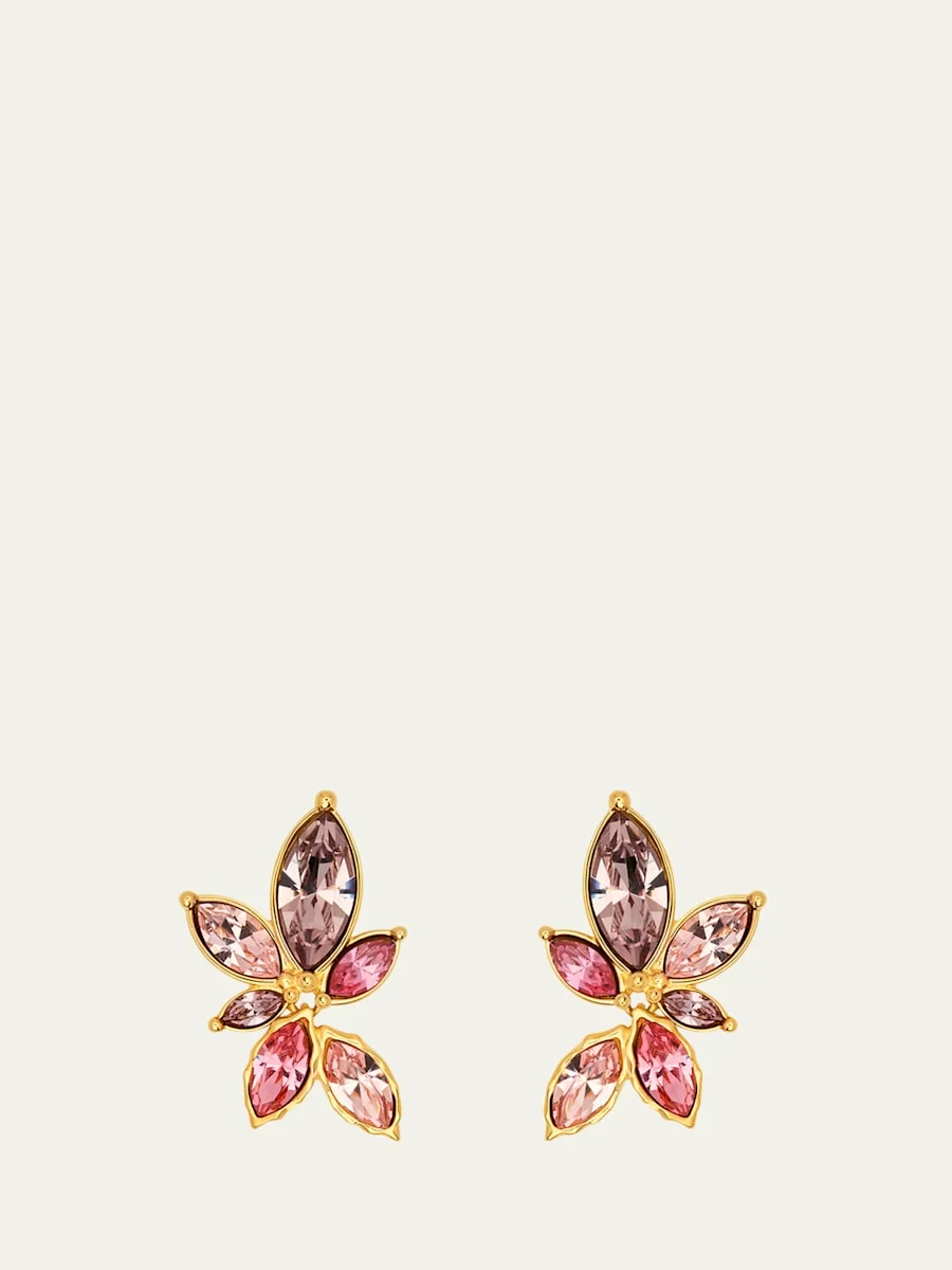 Navette Crystal Clip-On Earrings - 1