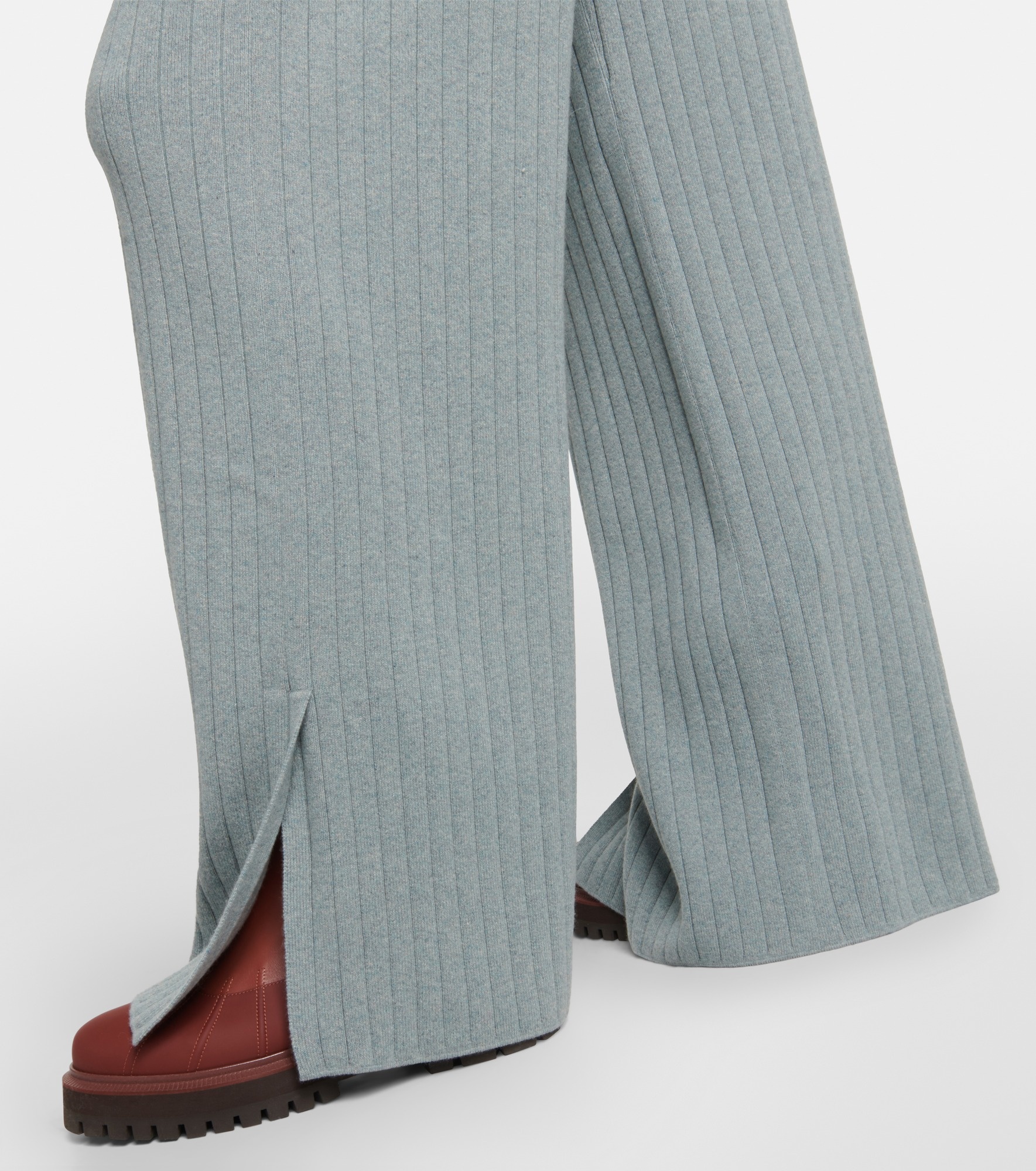 Ribbed-knit cashmere pants - 5