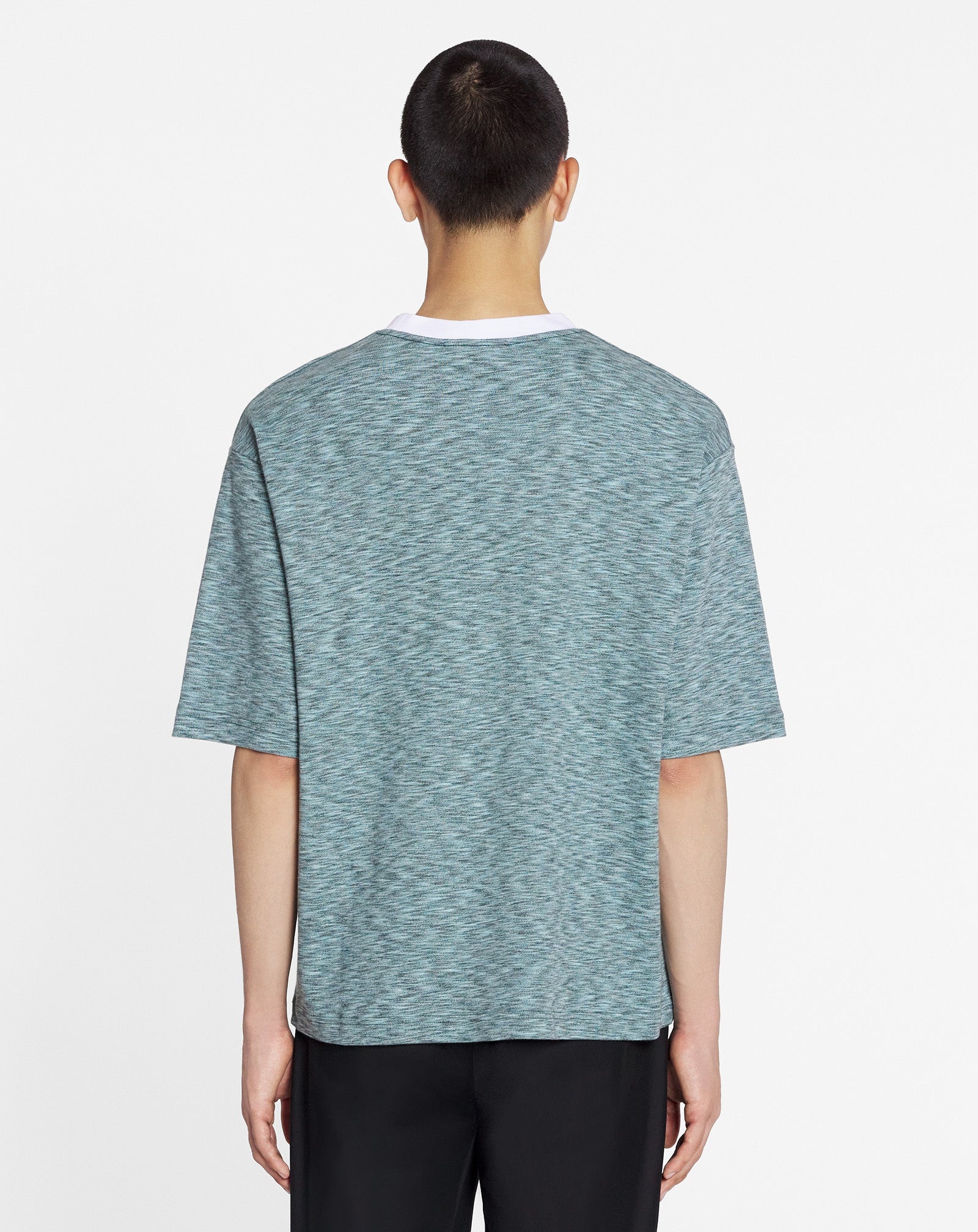 HEATHERED-EFFECT LOOSE-FITTING T-SHIRT - 4