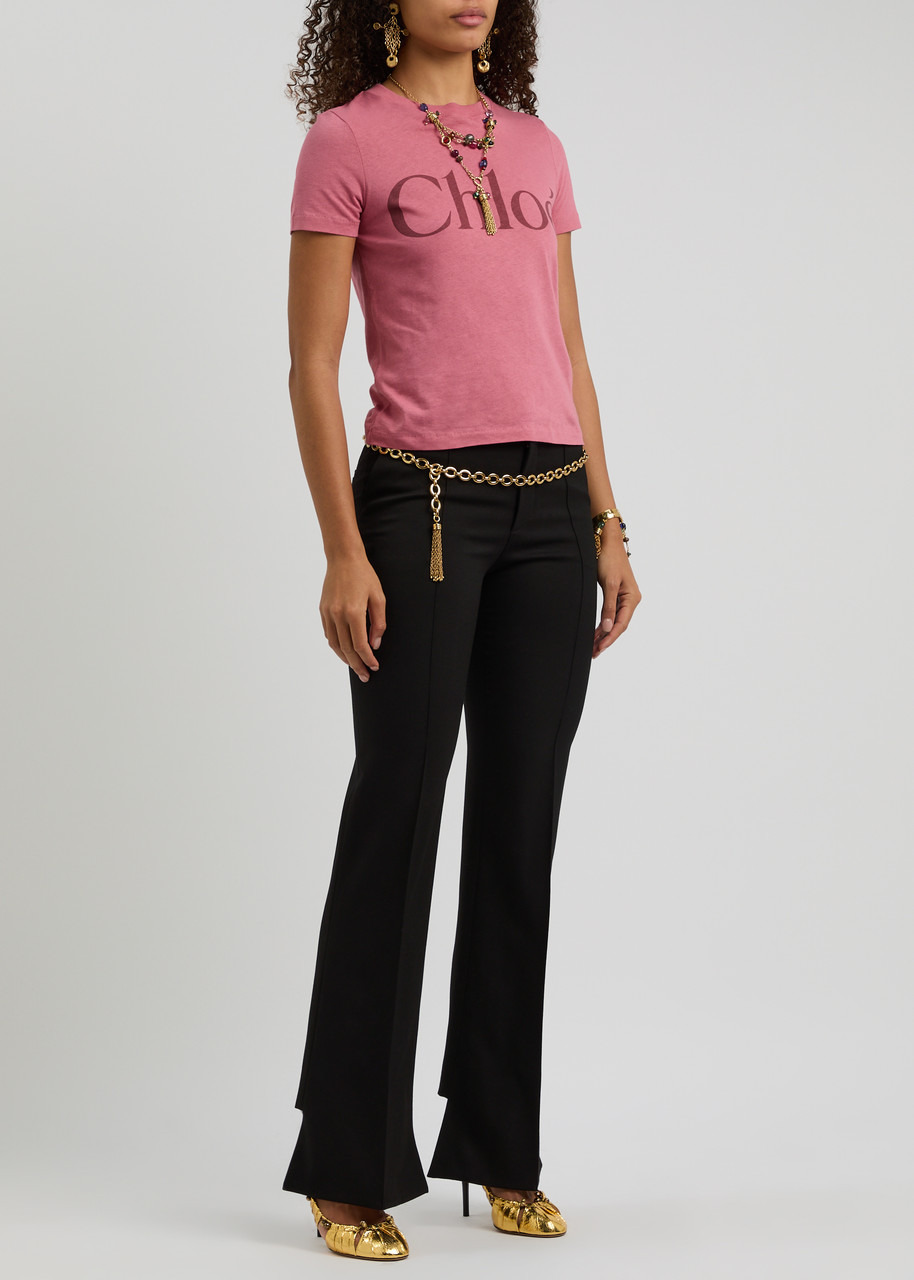 Chloe Logo-printed Cotton T-shirt - 4