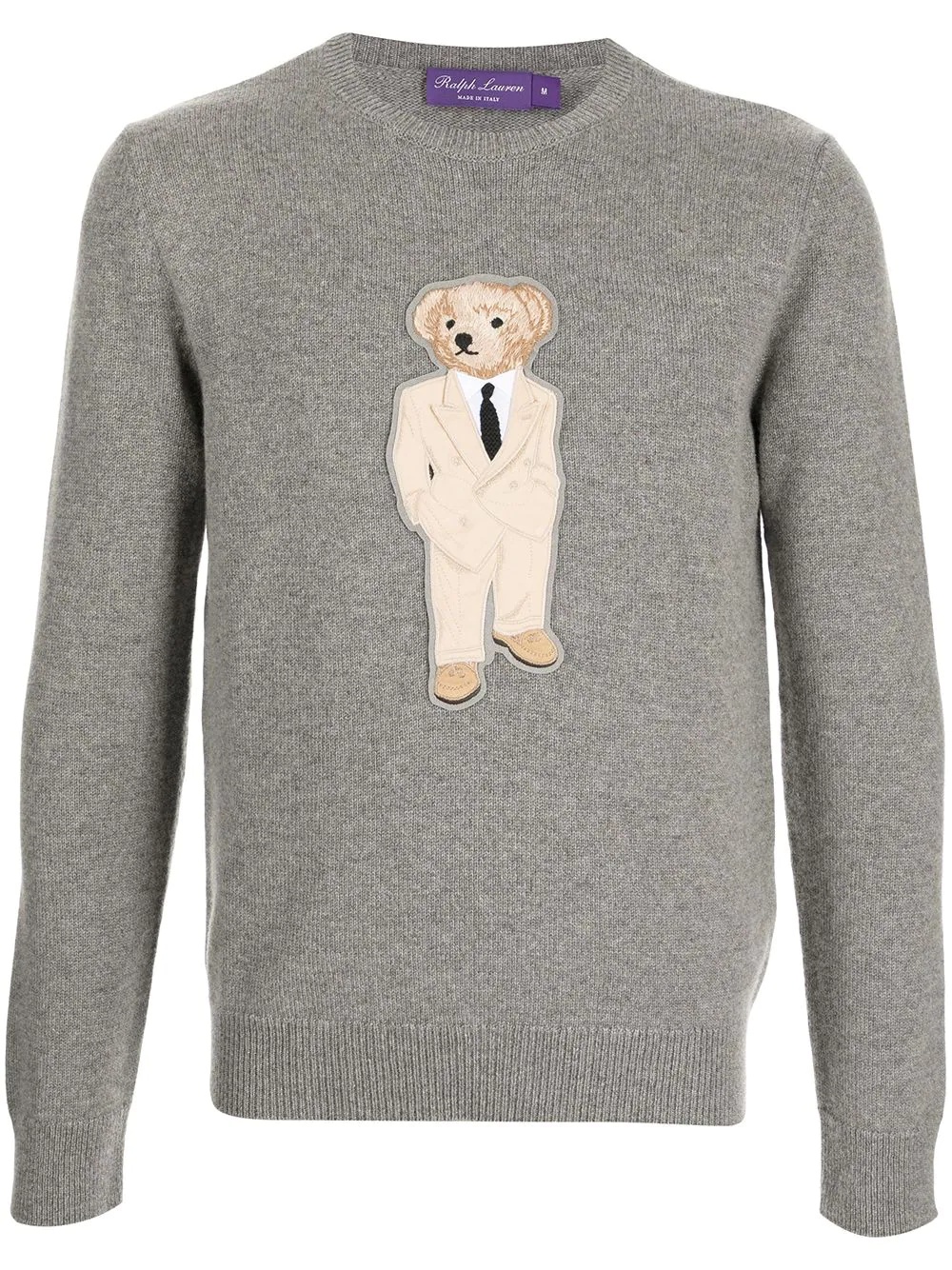 bear-motif cashmere jumper - 1