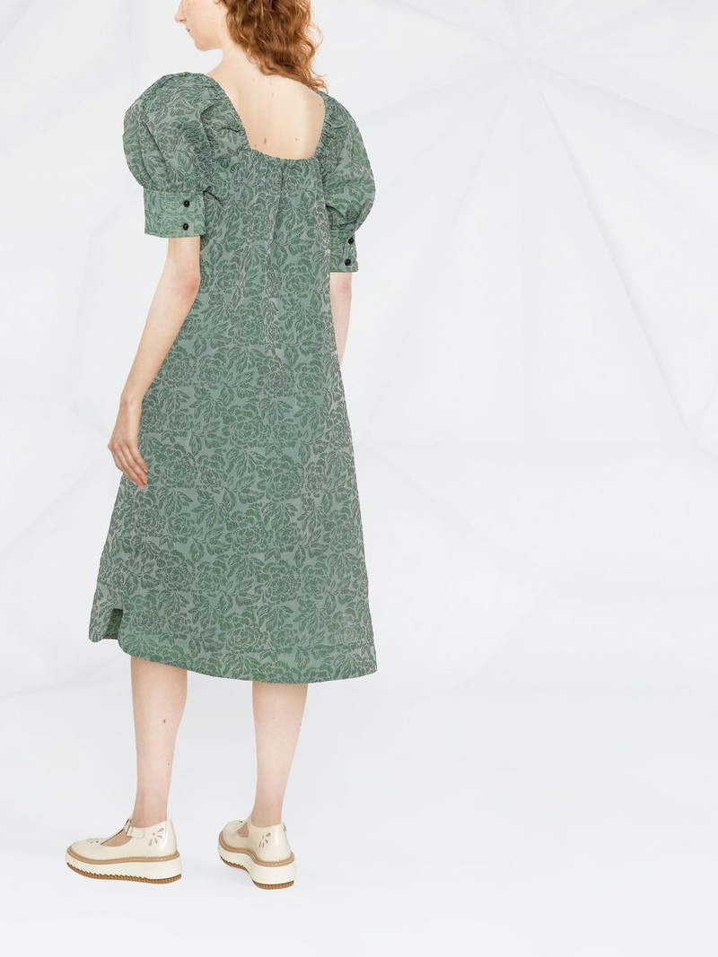 jacquard floral midi dress 3