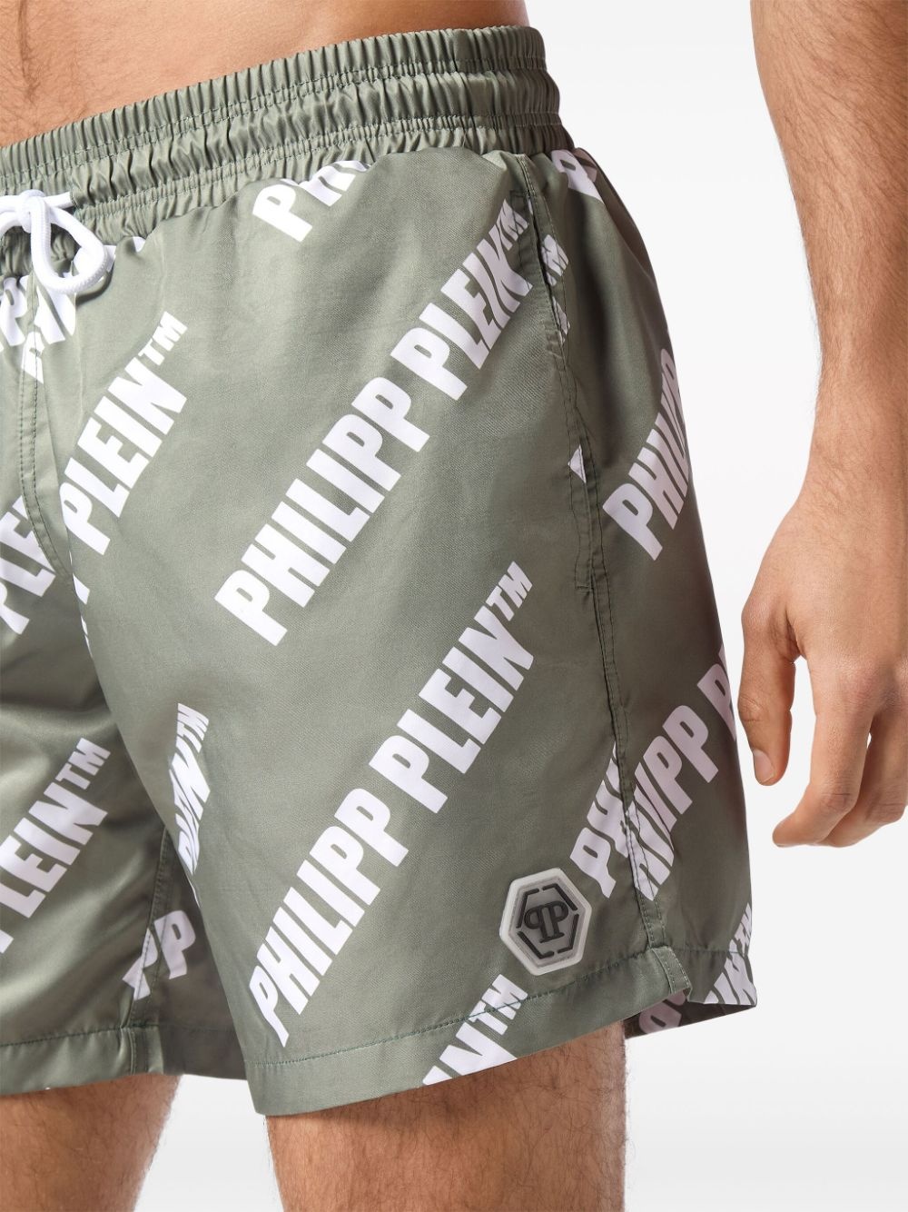 logo-print swim shorts - 5