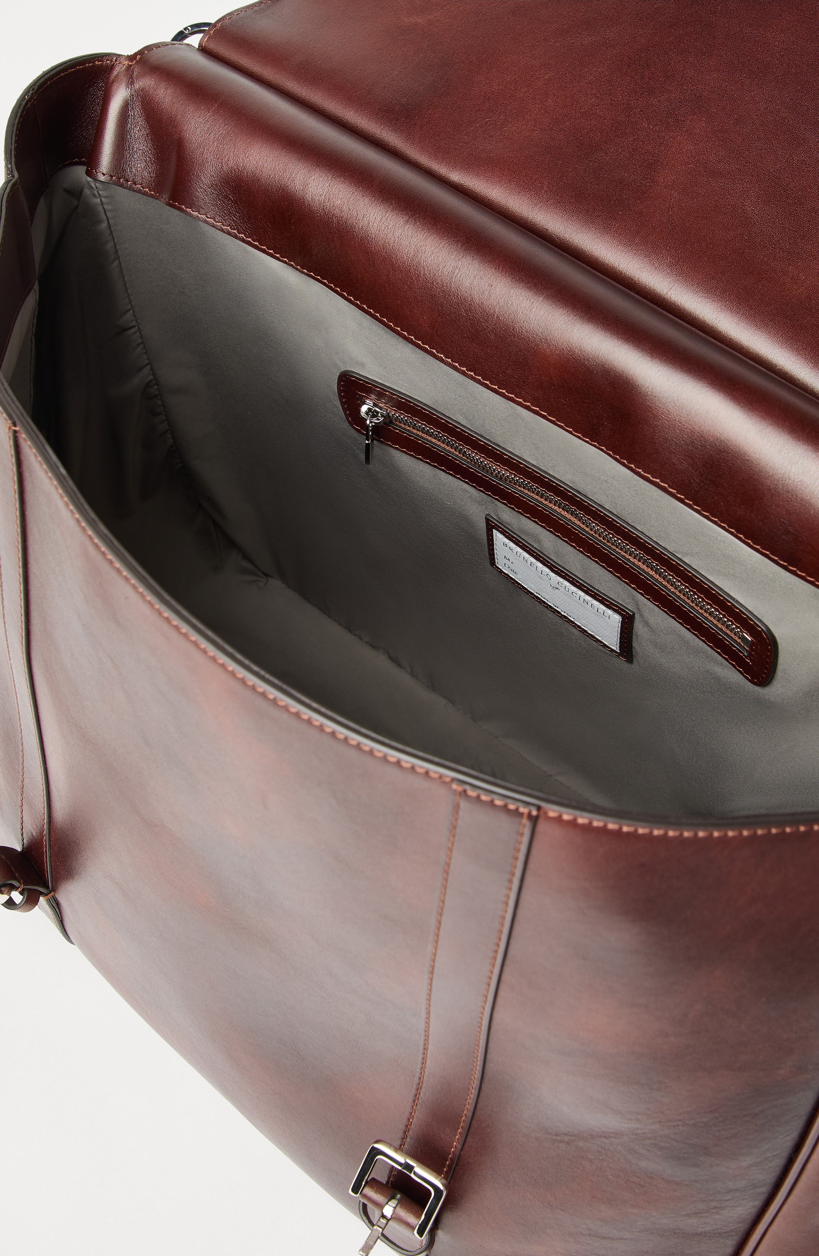 Brunello Cucinelli Calfskin briefcase in Burgundy at Nordstrom - 6