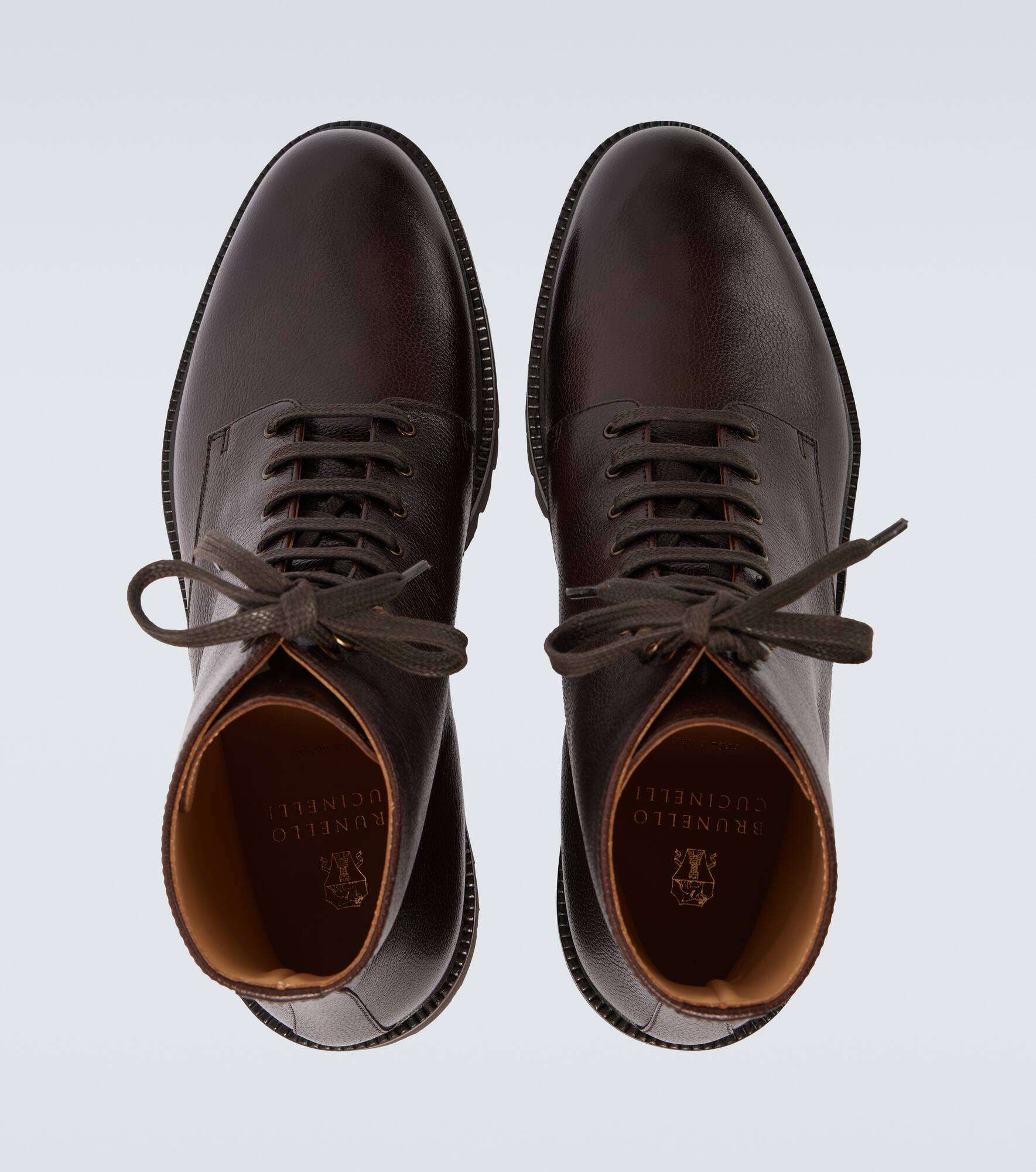 Leather lace-up boots - 4
