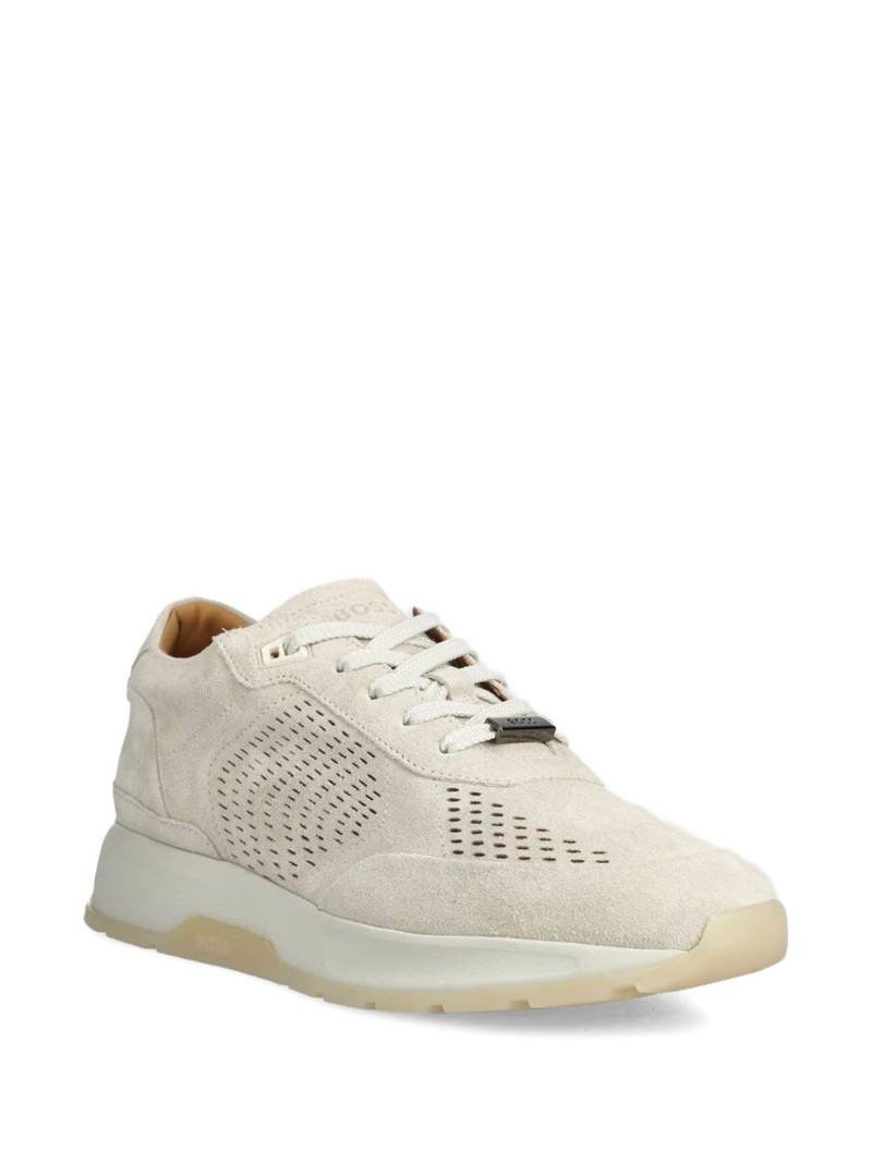 BOSS Zac perforated suede sneakers outlook