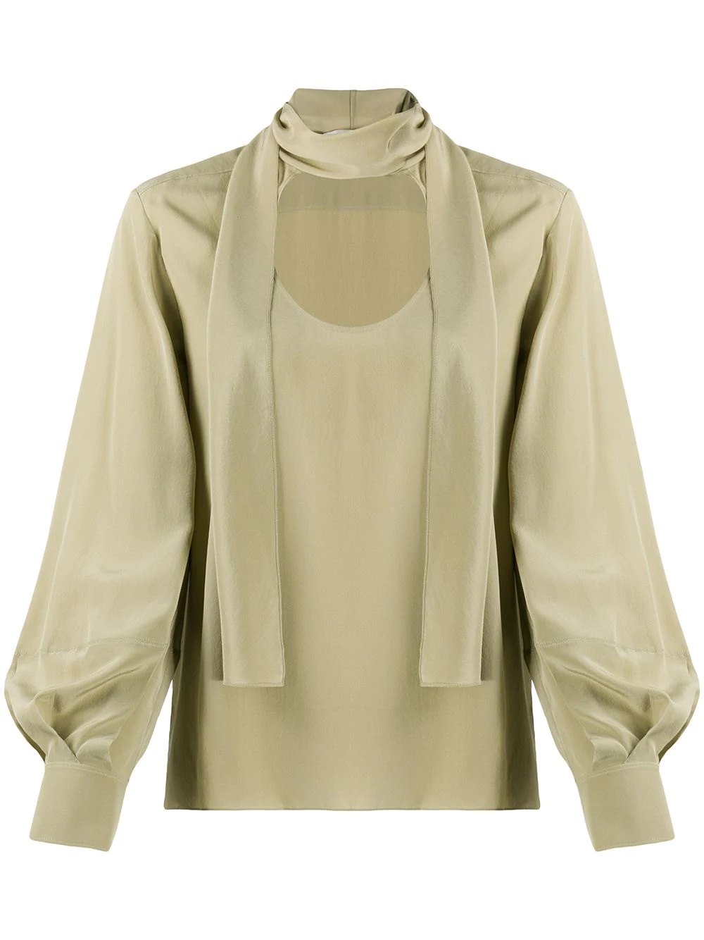 front tie fastening blouse - 1