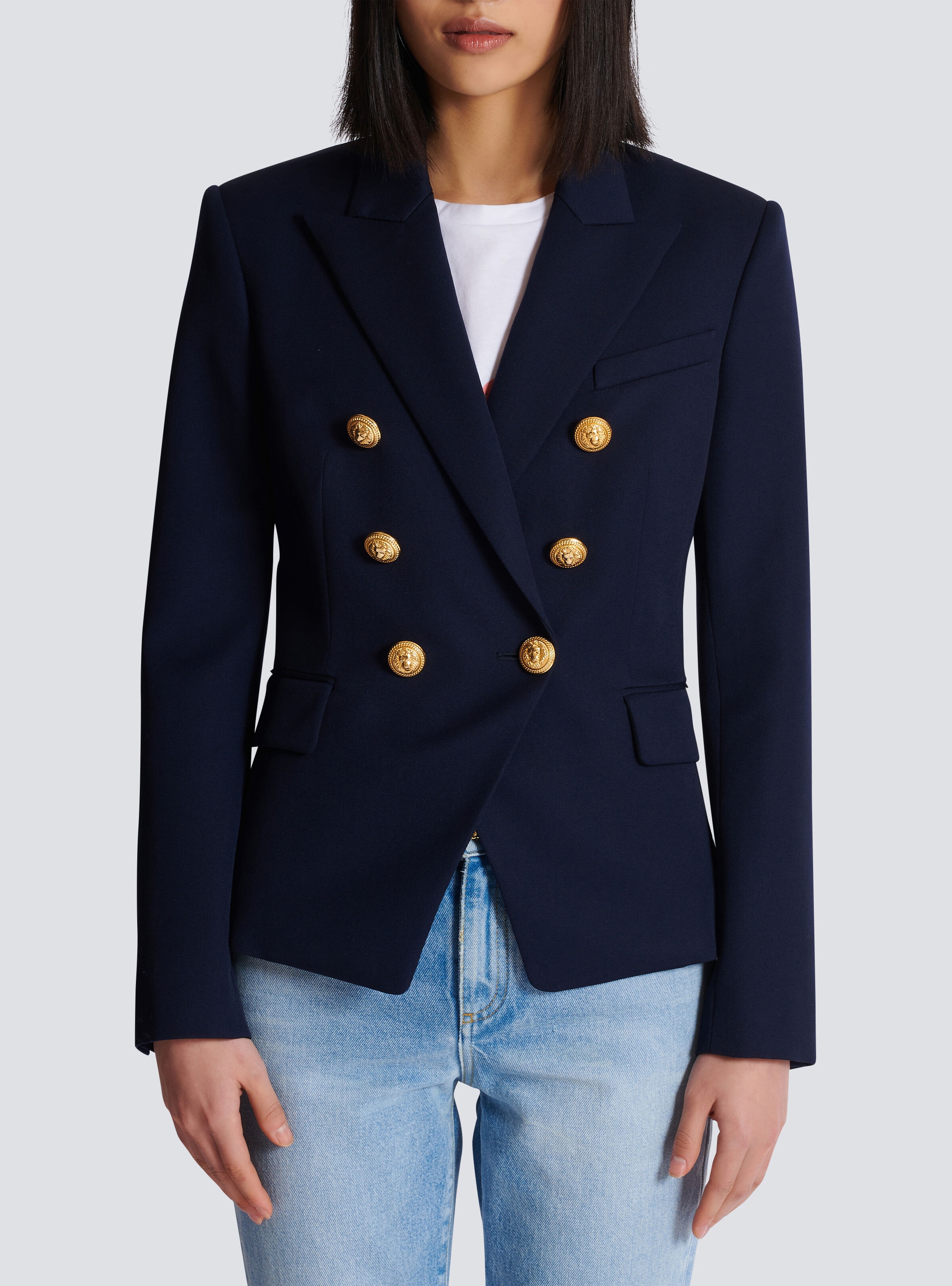 Wool double-breasted jacket - 5