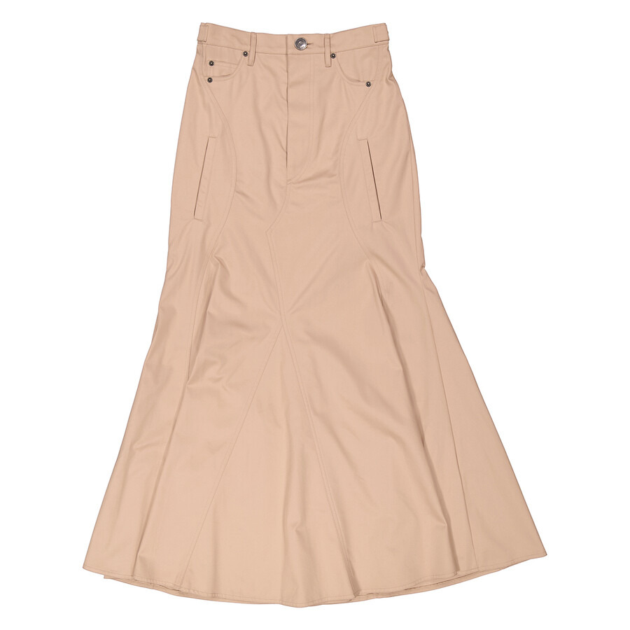 Burberry High-Waist Flared Cotton Skirt - 5