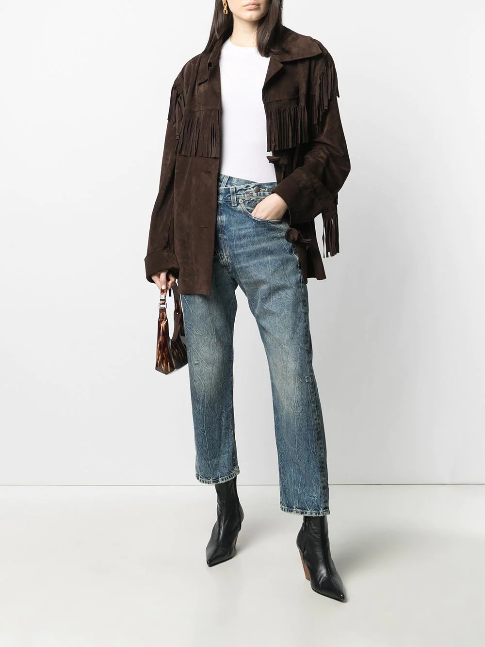 crossover high-rise jeans - 2