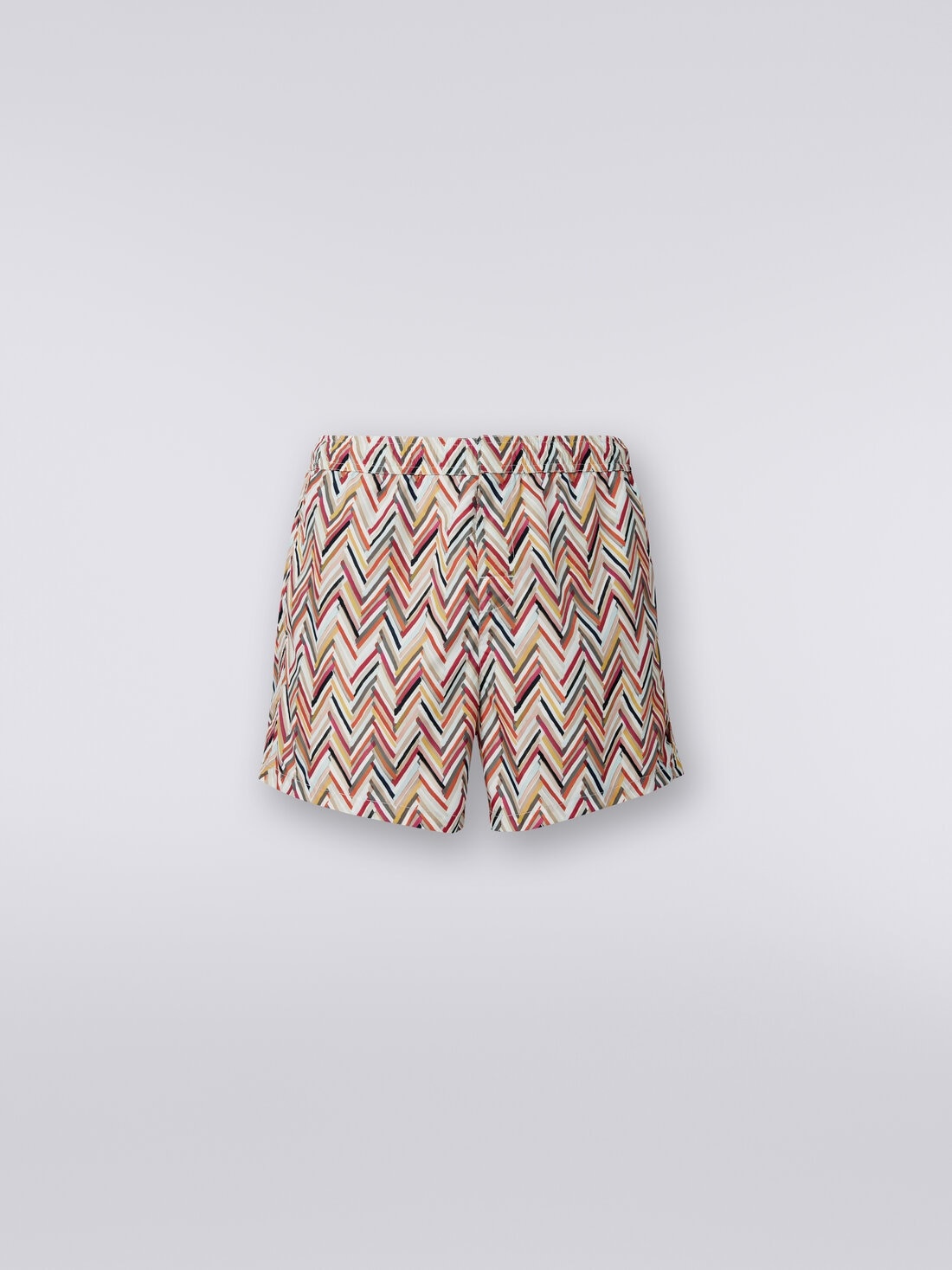 Swimming trunks with brushstroke effect zigzag print - 1