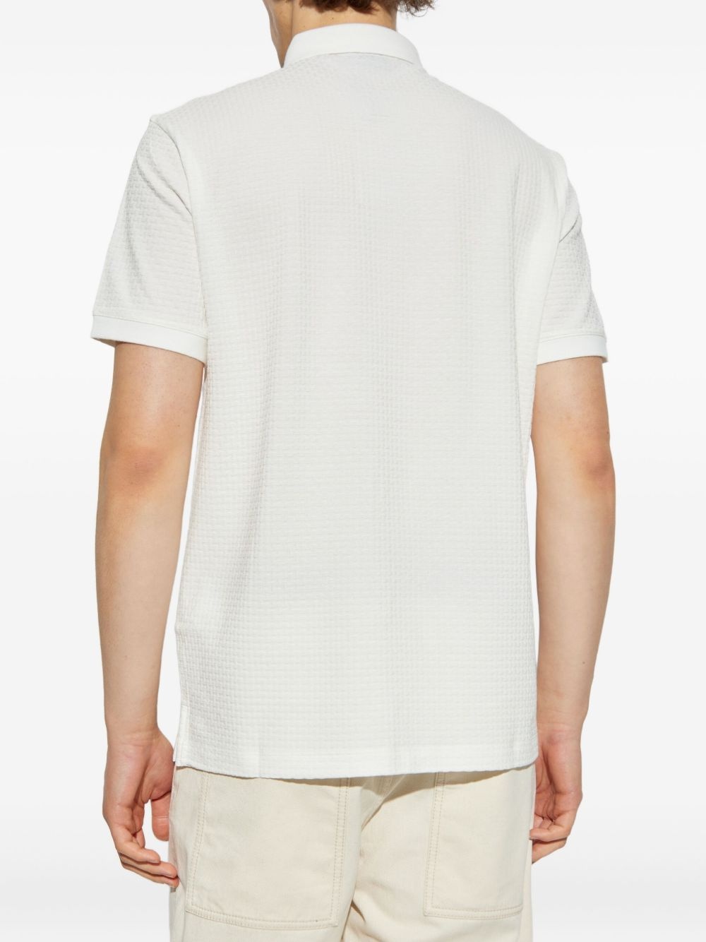 textured polo shirt - 4