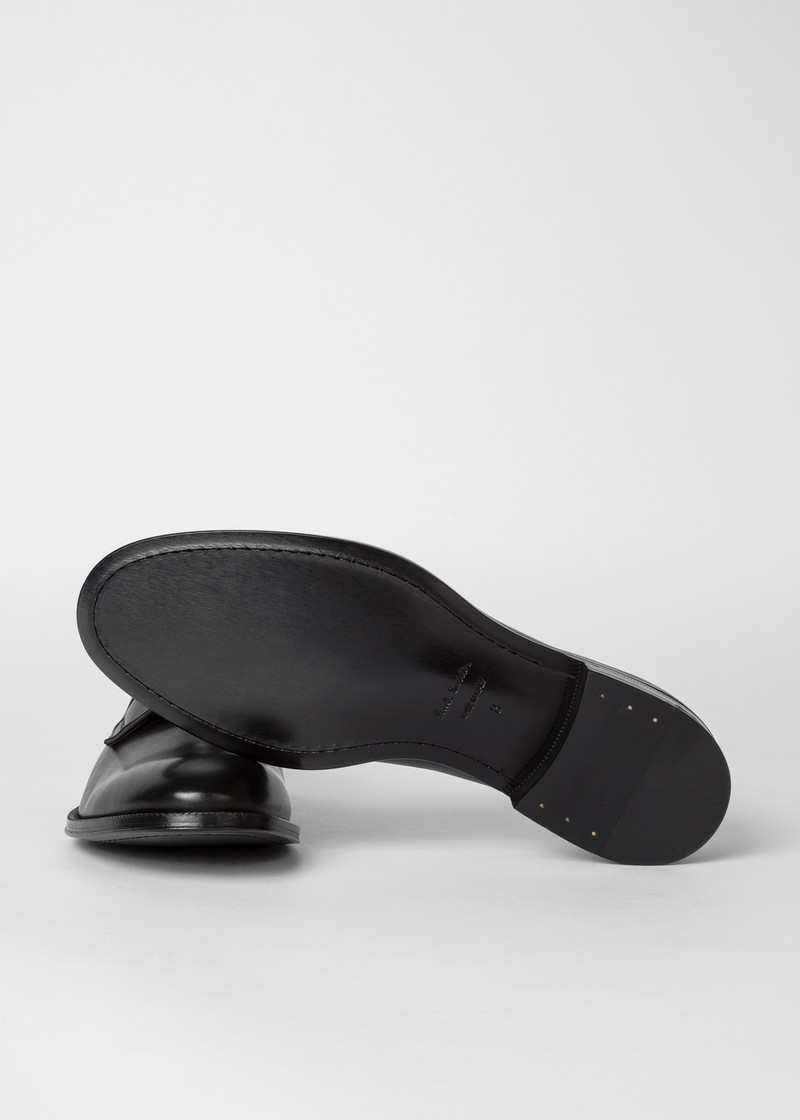 Black Leather 'Chester' Flexible Travel Shoes 4