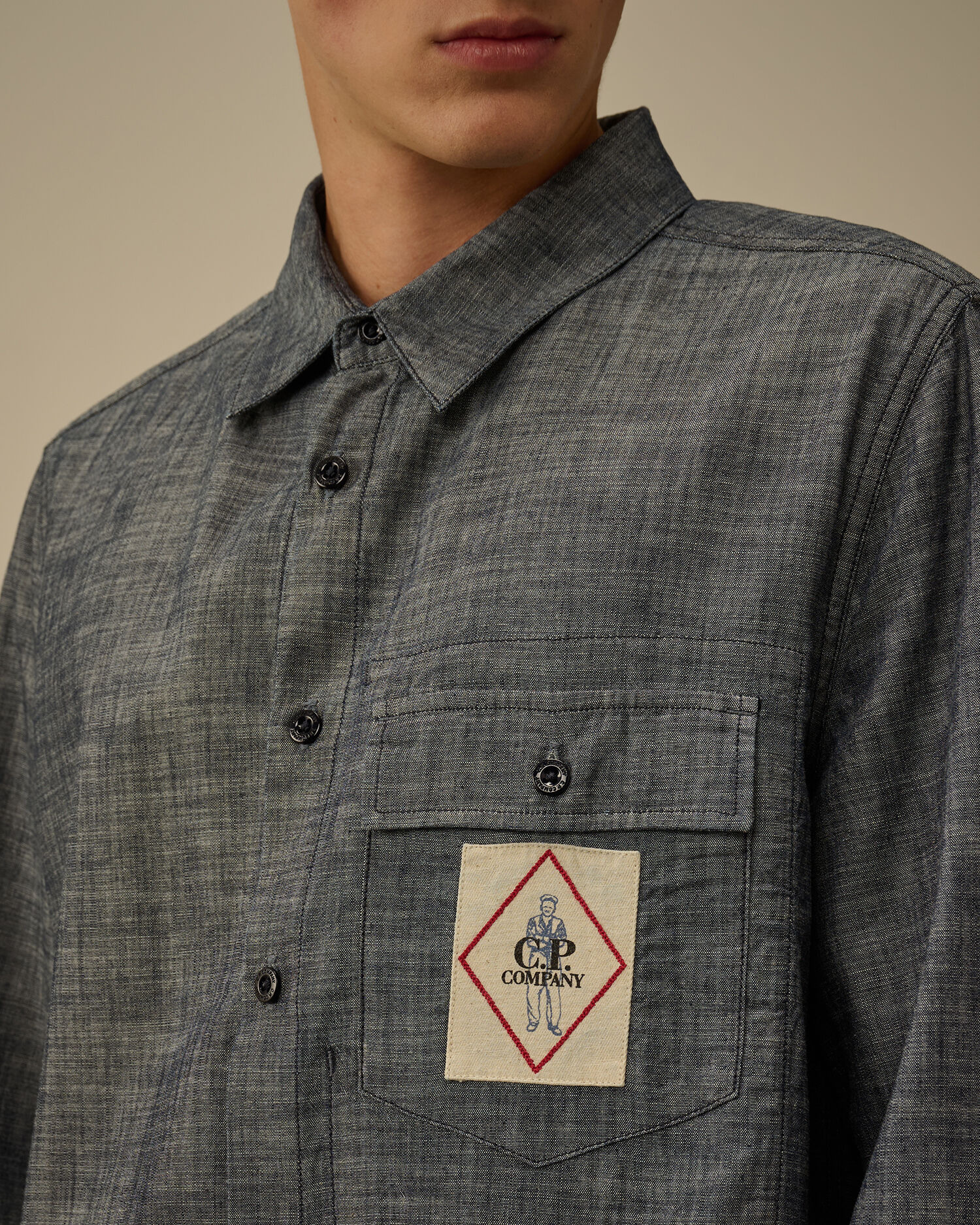 Chambray Longsleeve Button Shirt - 5