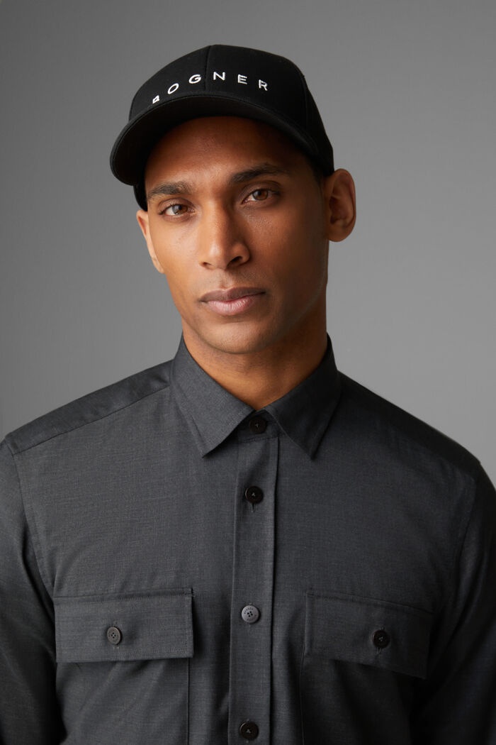 Clive Shirt in Anthracite melange - 4