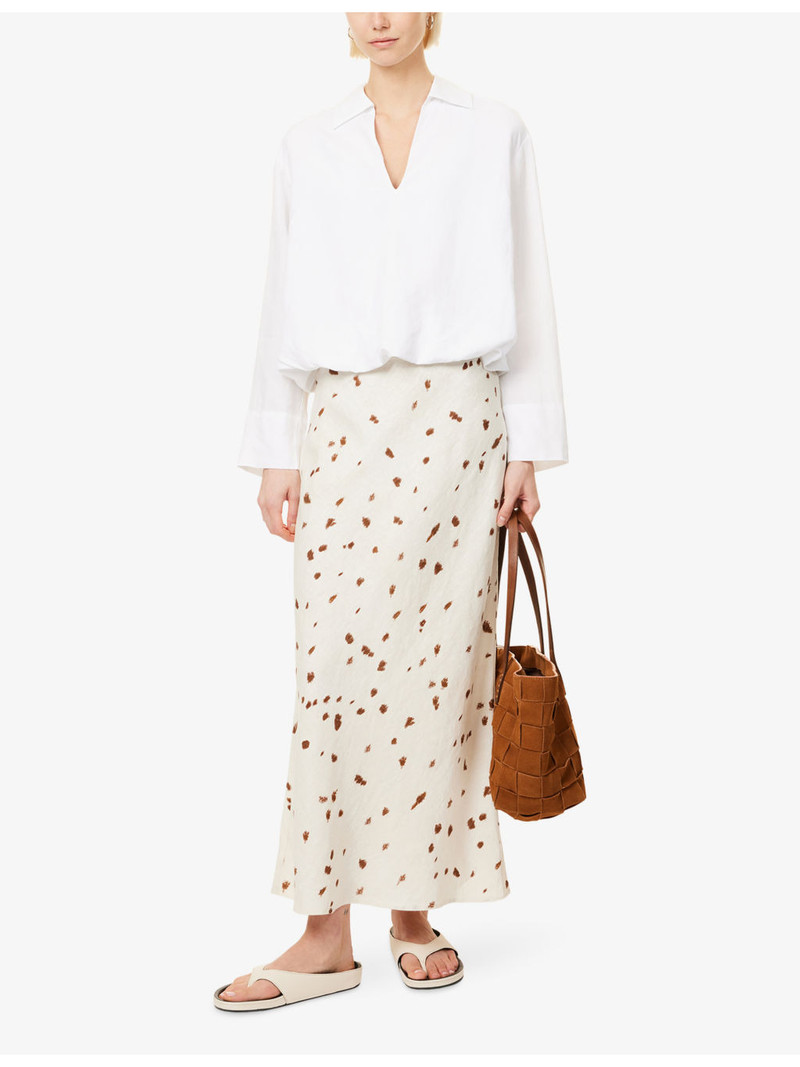 SAMSØE SAMSØE Saagneta Printed Linen Maxi Skirt outlook